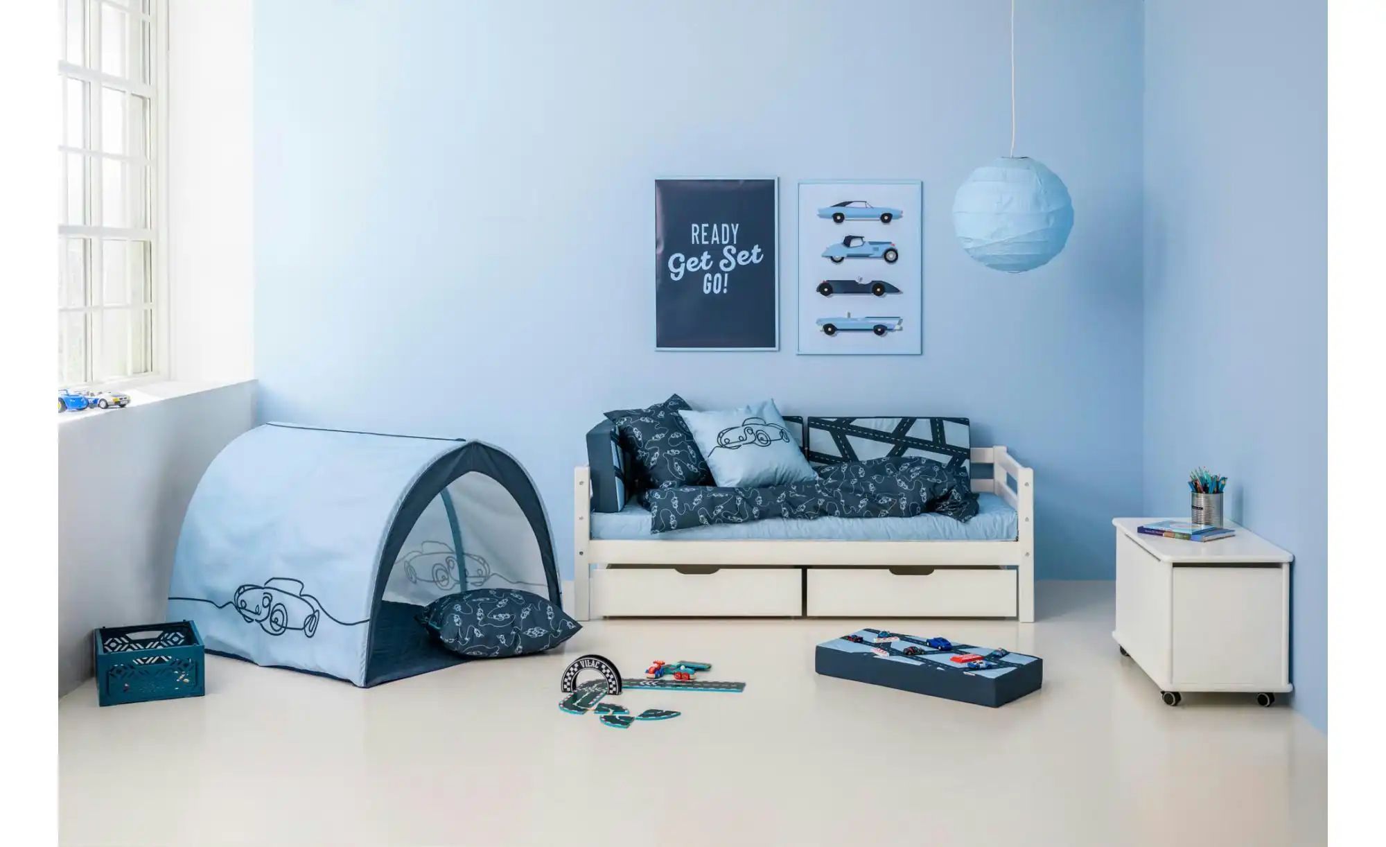 Hoppekids Kinderbett-/Spieltunnel  Cars ¦ blau ¦ Maße (cm): B: 73 H: 90 Son günstig online kaufen