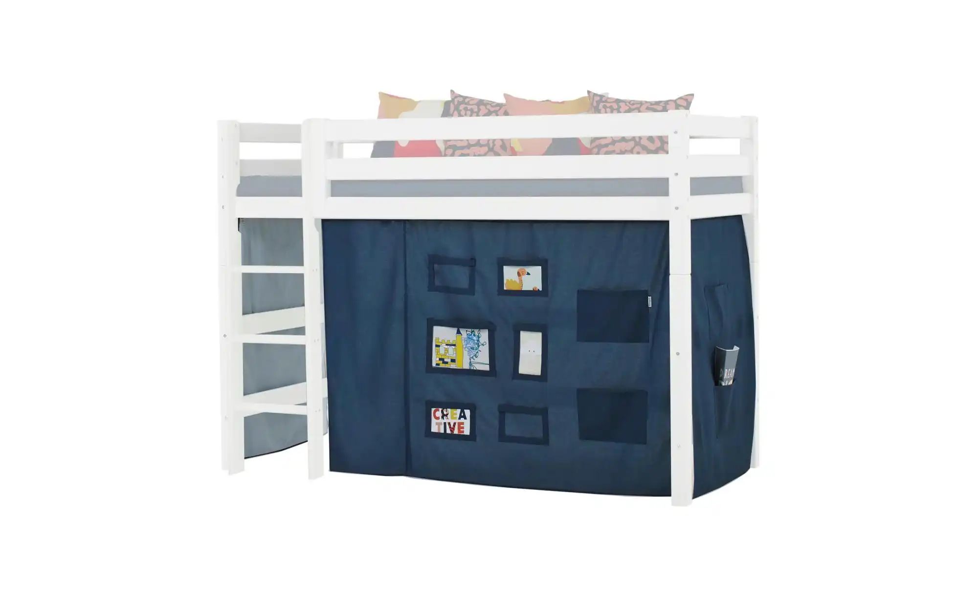 Hoppekids Vorhang Mittelhochbett 90x200  Creator ¦ blau ¦ Maße (cm): B: 380 günstig online kaufen