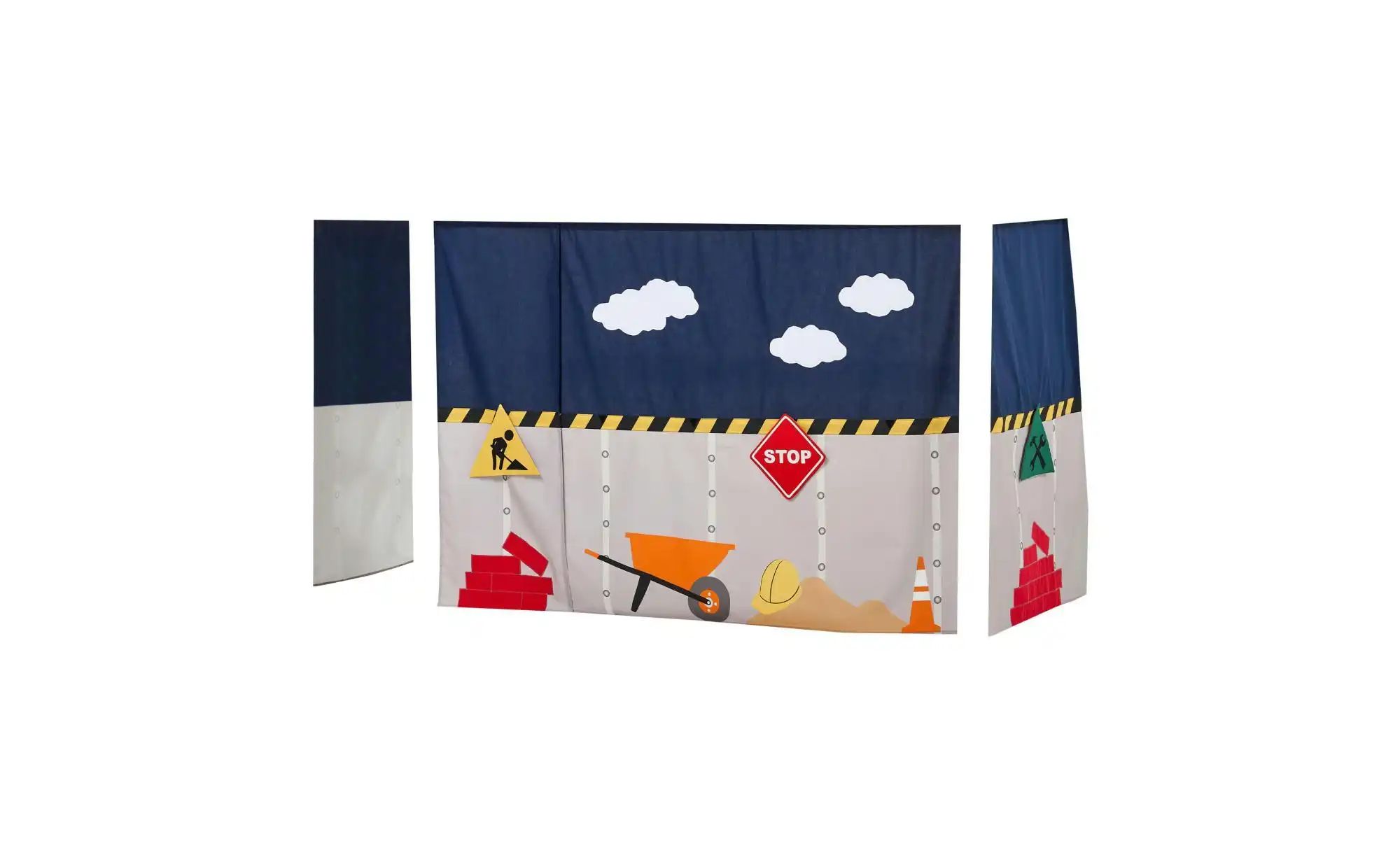 Hoppekids Vorhang Mittelhochbett 90x200  Construction ¦ mehrfarbig ¦ Maße ( günstig online kaufen