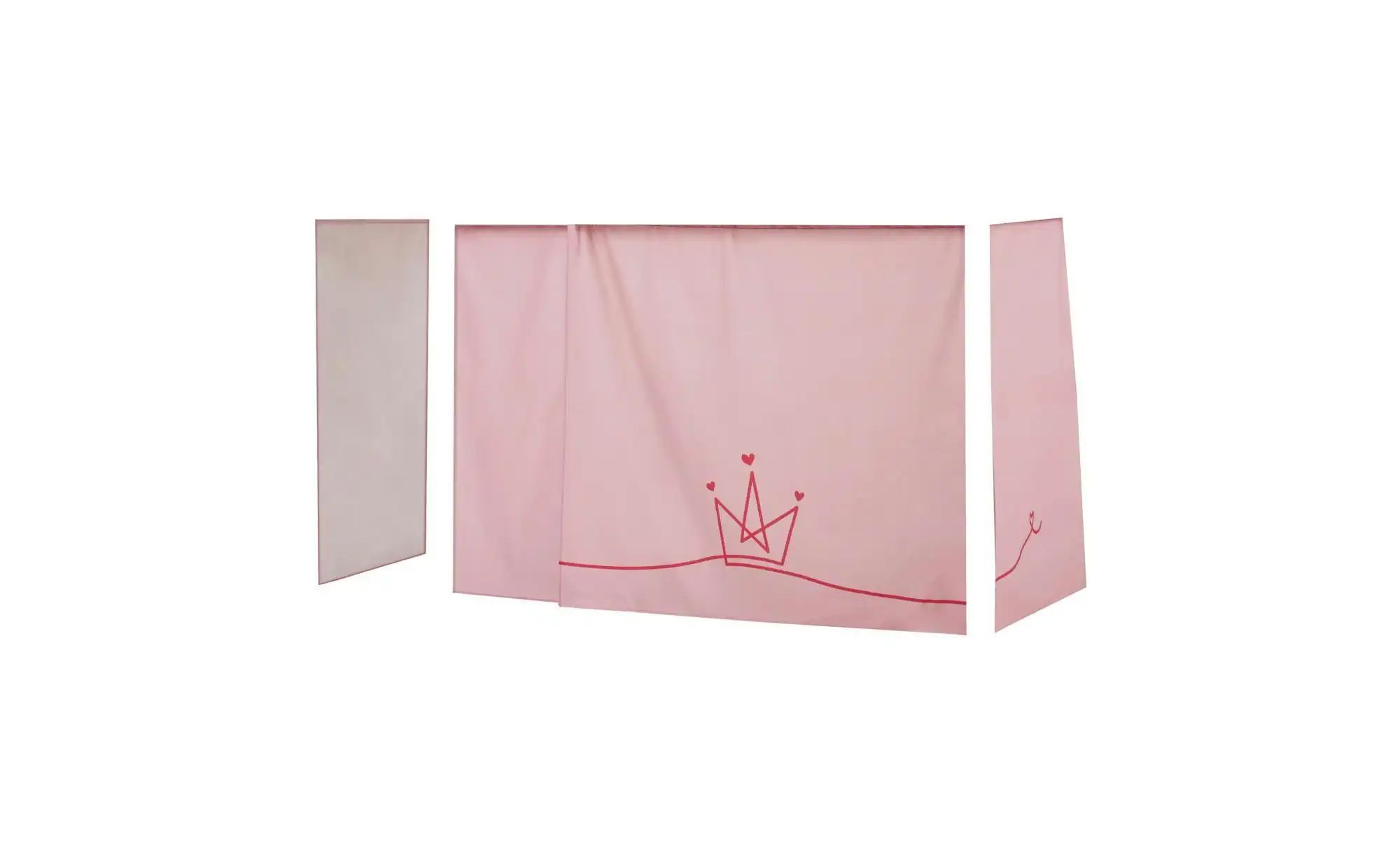 Hoppekids Vorhang Mittelhochbett 90x200  Princess ¦ rosa/pink ¦ Maße (cm): günstig online kaufen