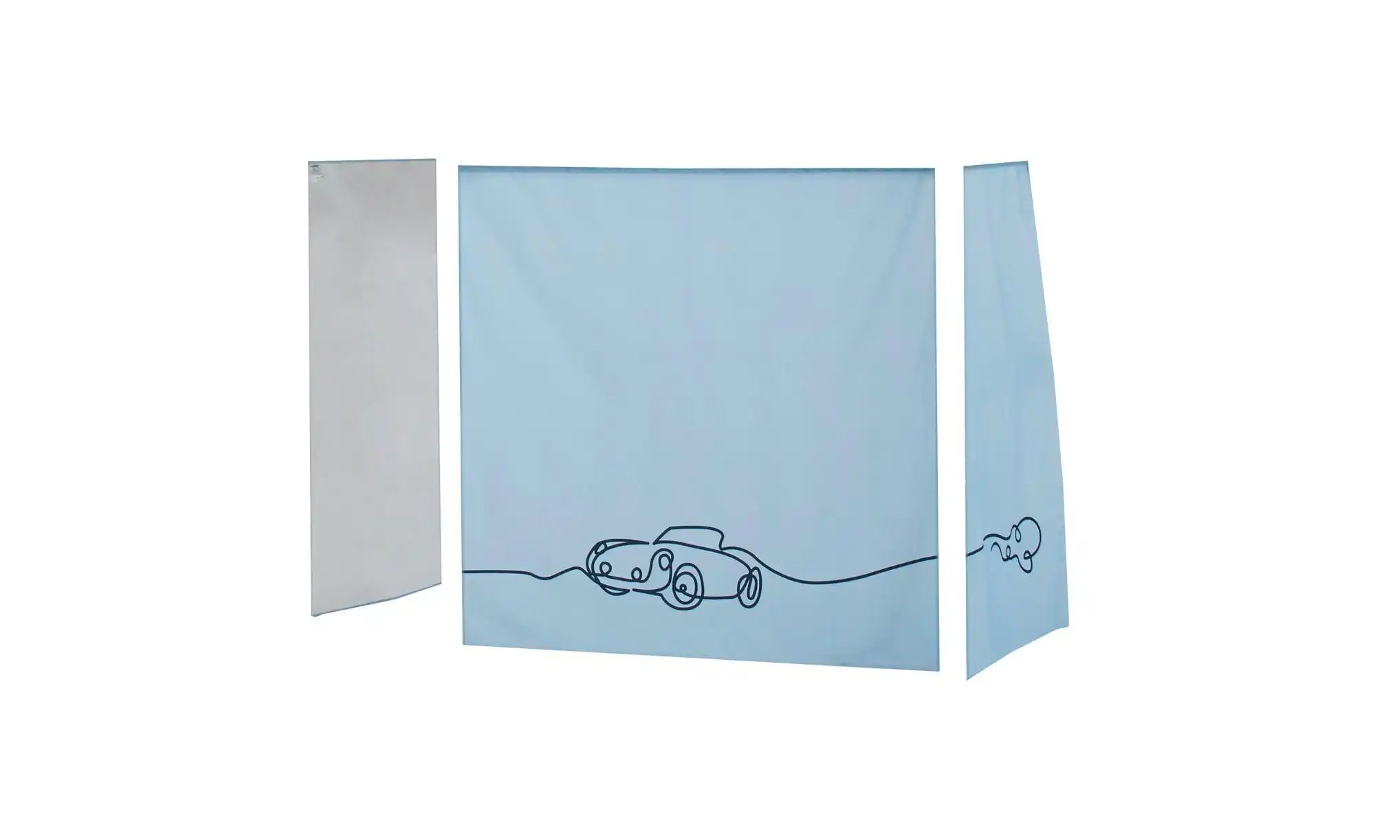 Hoppekids Vorhang Mittelhochbett 70x160  Cars ¦ blau ¦ Maße (cm): B: 300 H: günstig online kaufen