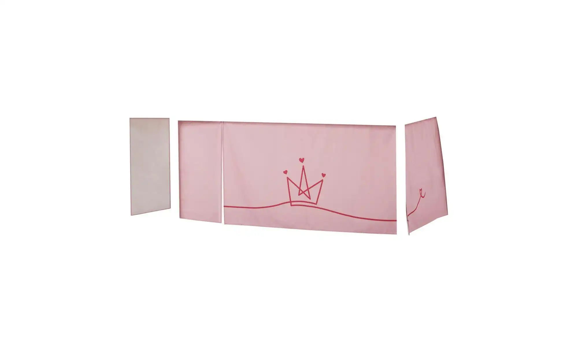 Hoppekids Vorhang für Spielbett 90x200  Princess ¦ rosa/pink ¦ Maße (cm): B günstig online kaufen