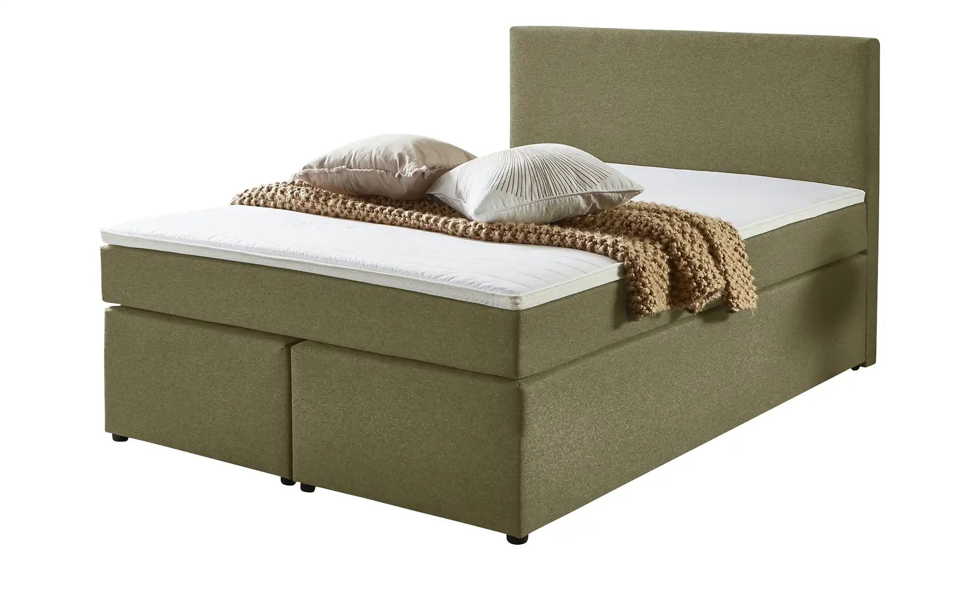 Boxspringbett  Ashbourne ¦ grün ¦ Maße (cm): B: 160 H: 105 Betten > Boxspri günstig online kaufen
