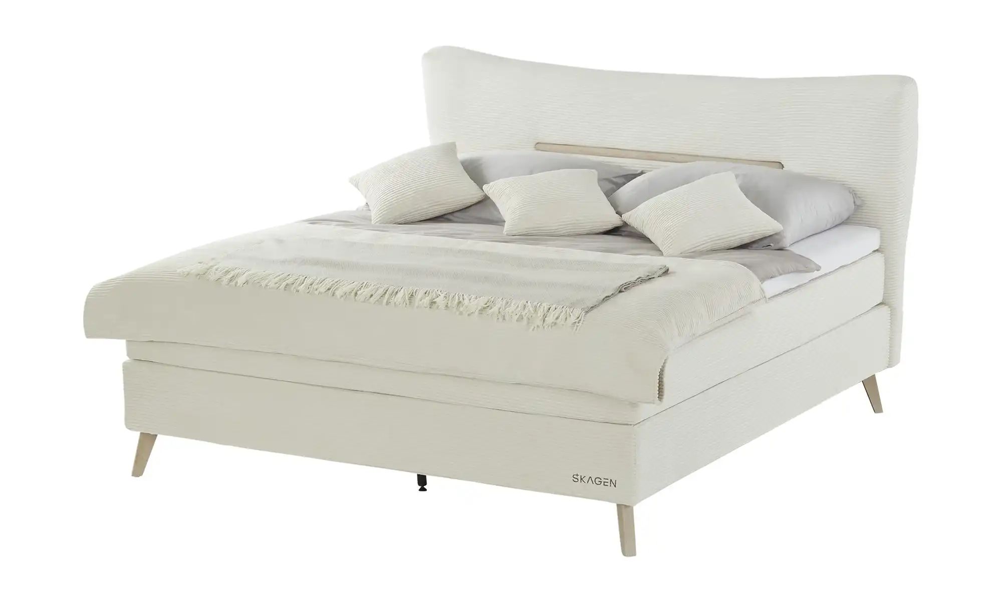 SKAGEN STUDIO Boxspringbett  Vestre ¦ creme ¦ Maße (cm): B: 194 H: 123 Bett günstig online kaufen