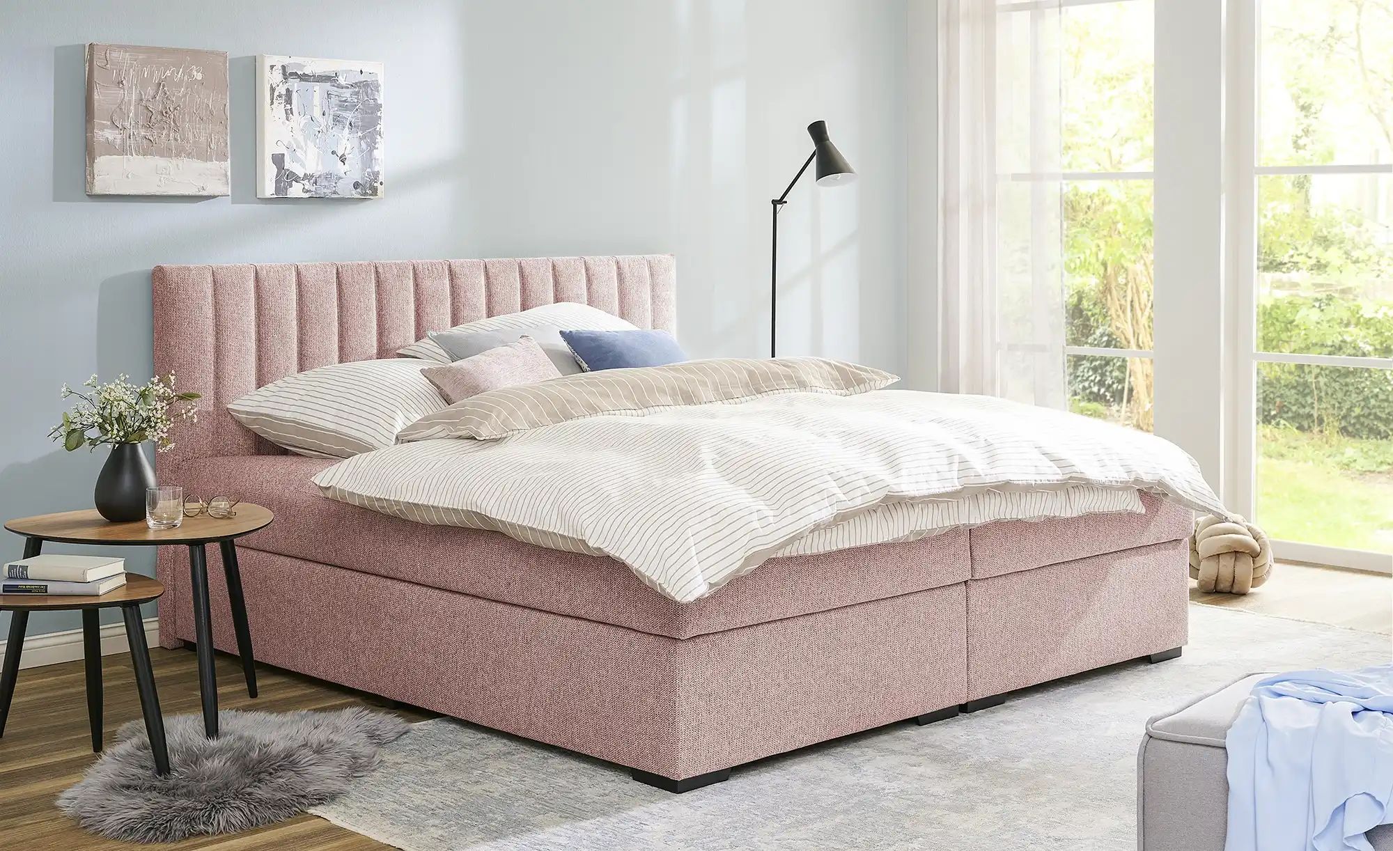 Boxbett  Didcot ¦ rosa/pink ¦ Maße (cm): B: 187 H: 104 Betten > Polsterbett günstig online kaufen