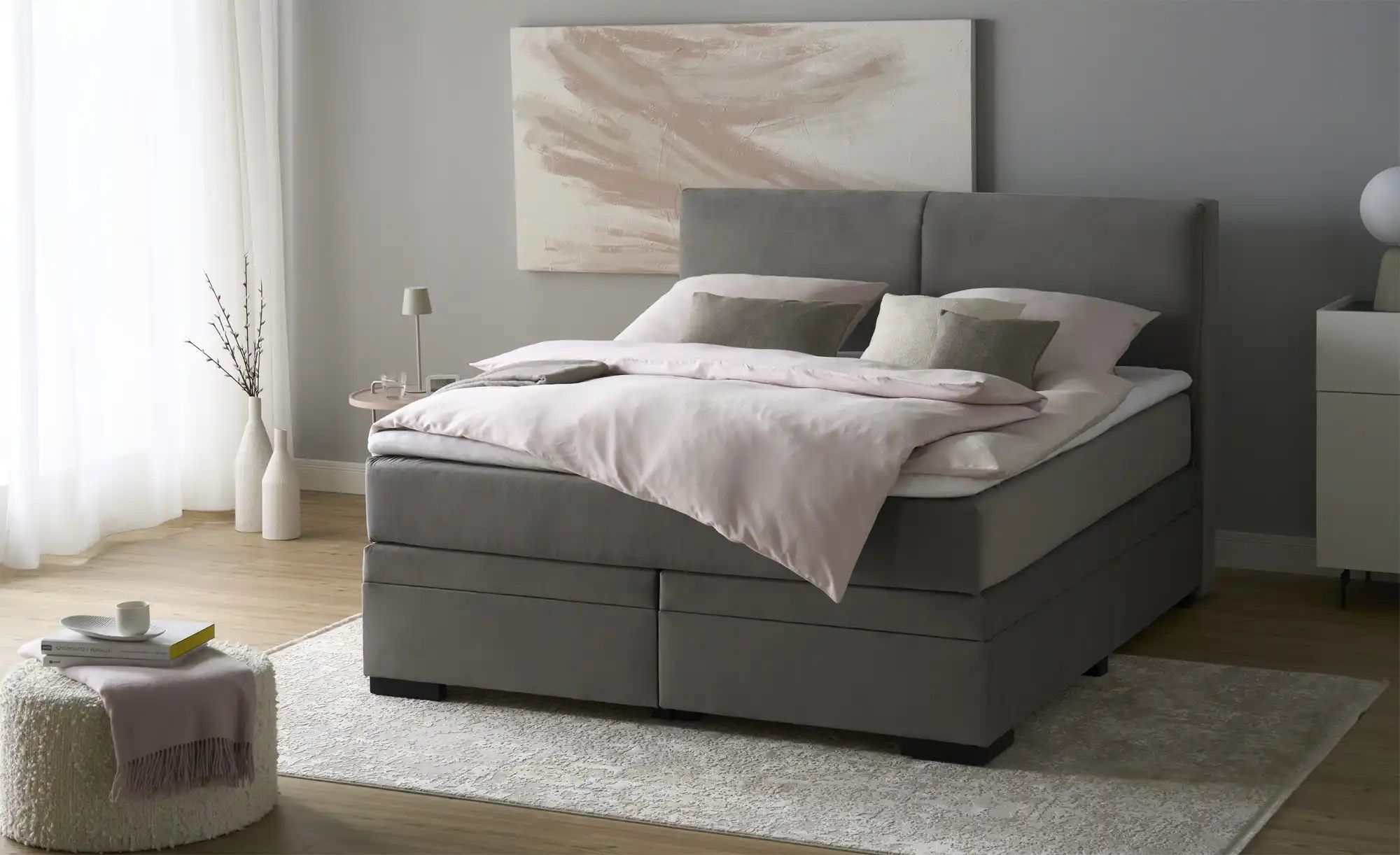 Boxi Boxspringbett  Boxi ¦ grau ¦ Maße (cm): B: 180 H: 125 Betten > Boxspri günstig online kaufen