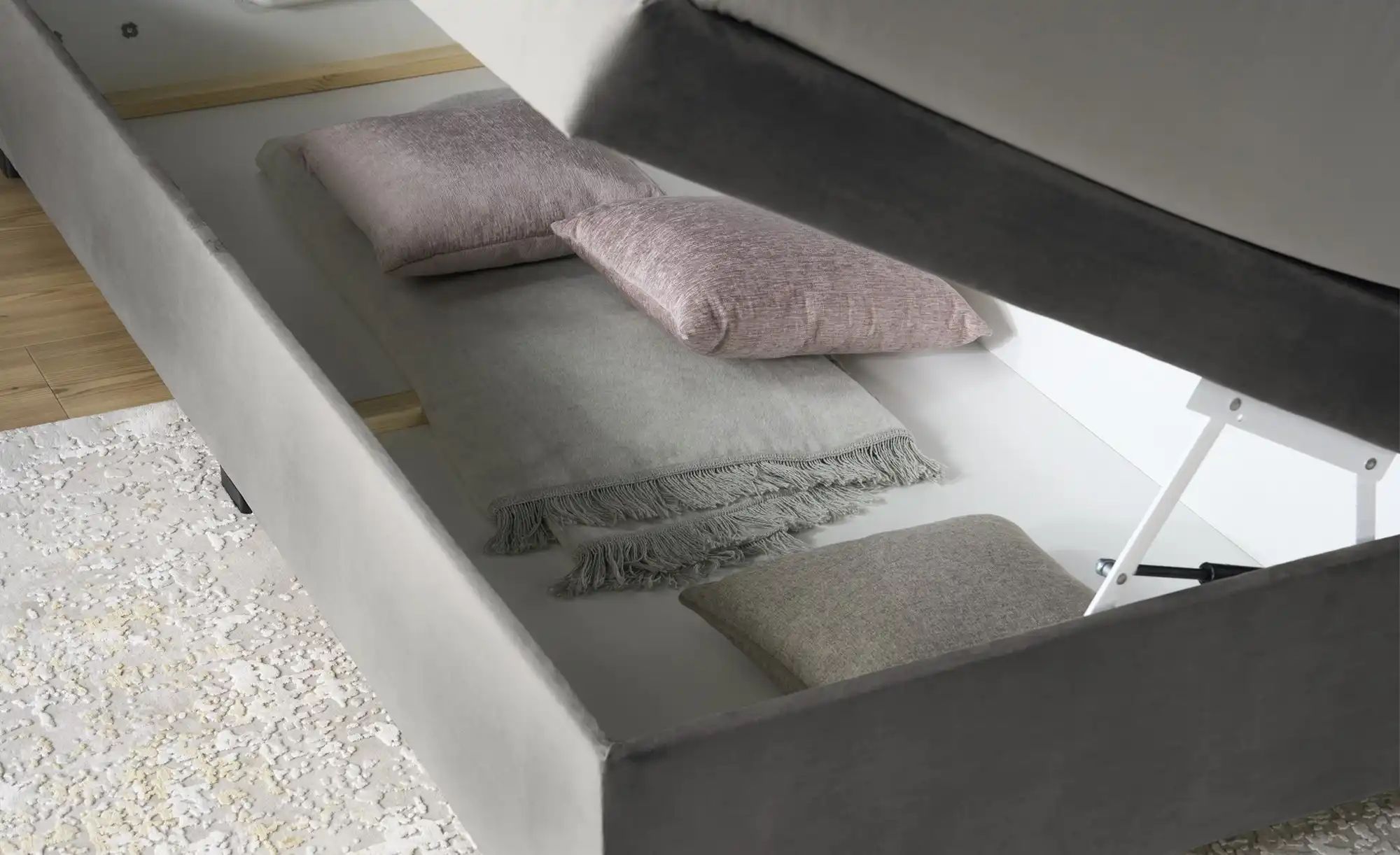 Thumbnail - Boxi Boxspringbett mit Bettkasten Boxi Classic ¦ grau ¦ Maße (cm): B: 180 H: 125 Betten > Boxspringbetten > Boxspringbet...