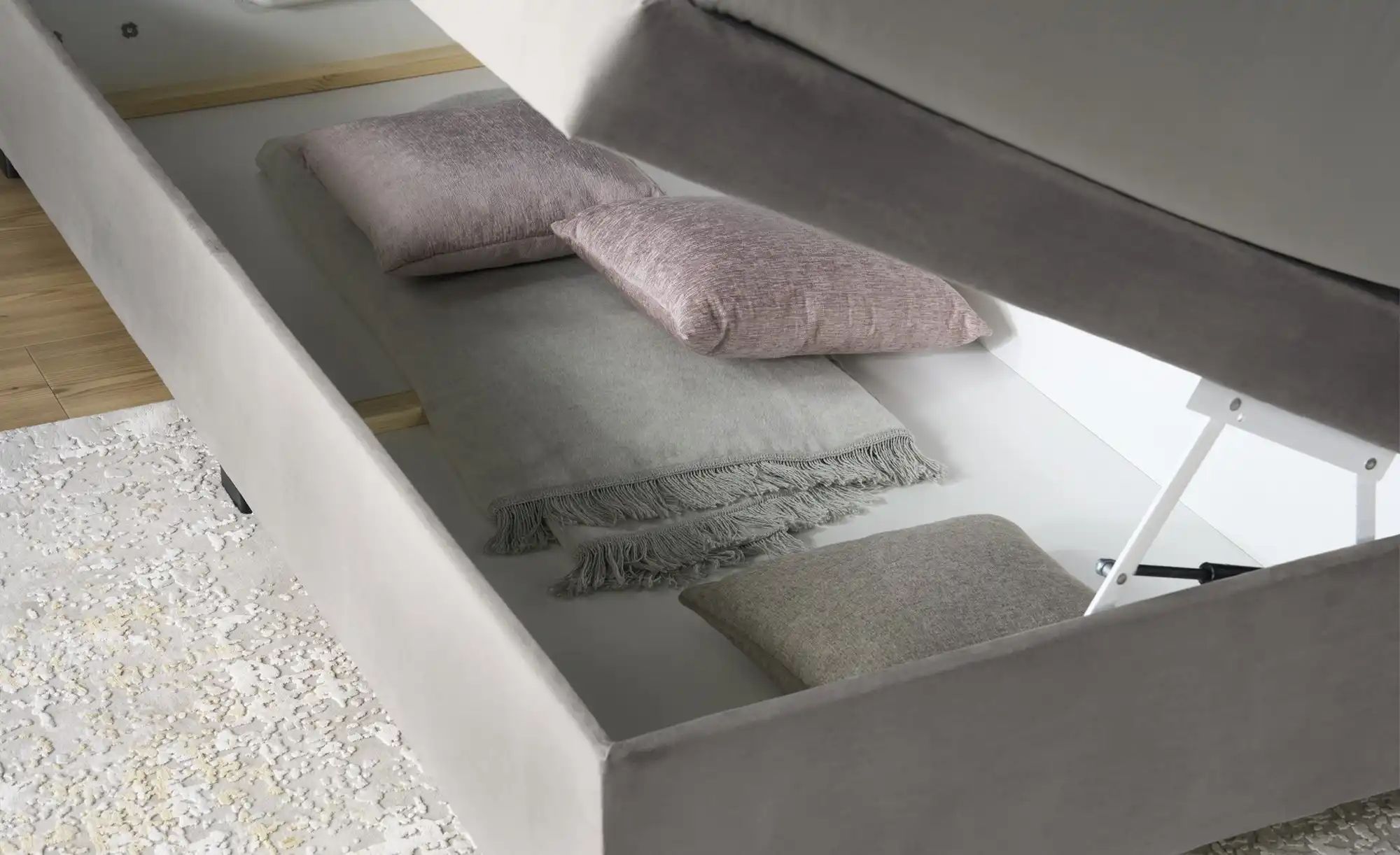 Thumbnail - Boxi Boxspringbett mit Bettkasten Boxi Classic ¦ grau ¦ Maße (cm): B: 160 H: 125 Betten > Boxspringbetten - Höffner