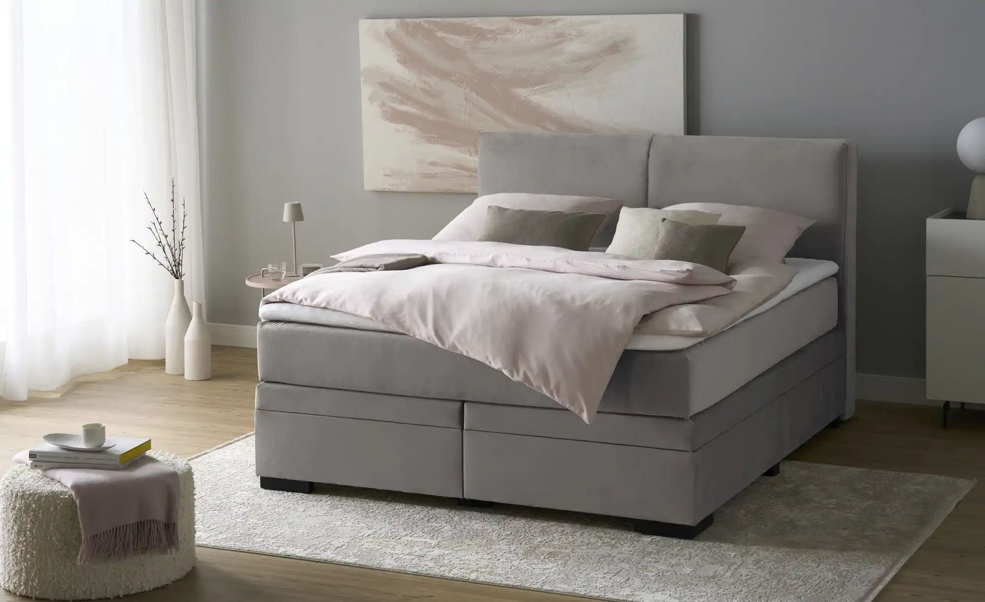 Thumbnail - Boxi Boxspringbett mit Bettkasten Boxi Classic ¦ grau ¦ Maße (cm): B: 160 H: 125 Betten > Boxspringbetten - Höffner