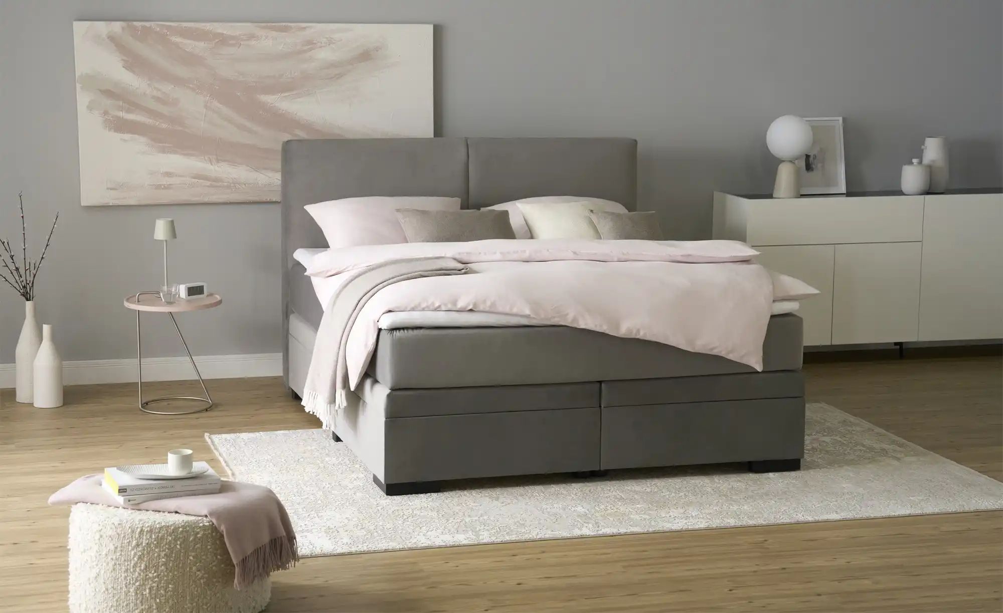 Thumbnail - Boxi Boxspringbett mit Bettkasten Boxi Classic ¦ grau ¦ Maße (cm): B: 160 H: 125 Betten > Boxspringbetten - Höffner