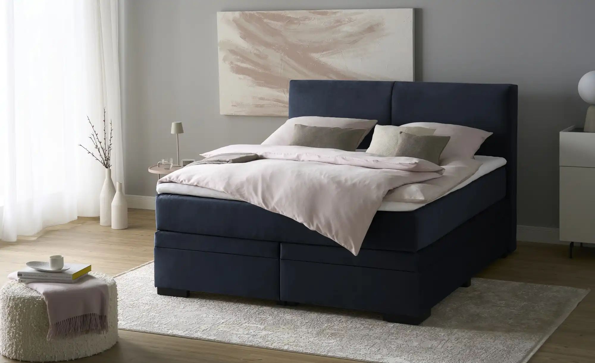 Boxi Boxspringbett mit Bettkasten Boxi Classic ¦ blau ¦ Maße (cm): B: 160 H günstig online kaufen