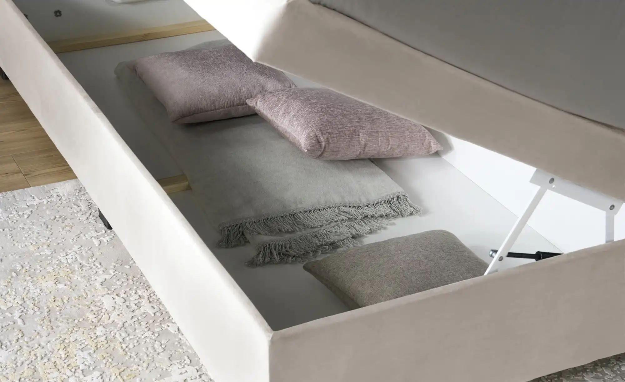 Boxi Boxspringbett mit Bettkasten Boxi Classic ¦ beige ¦ Maße (cm): B: 180 günstig online kaufen