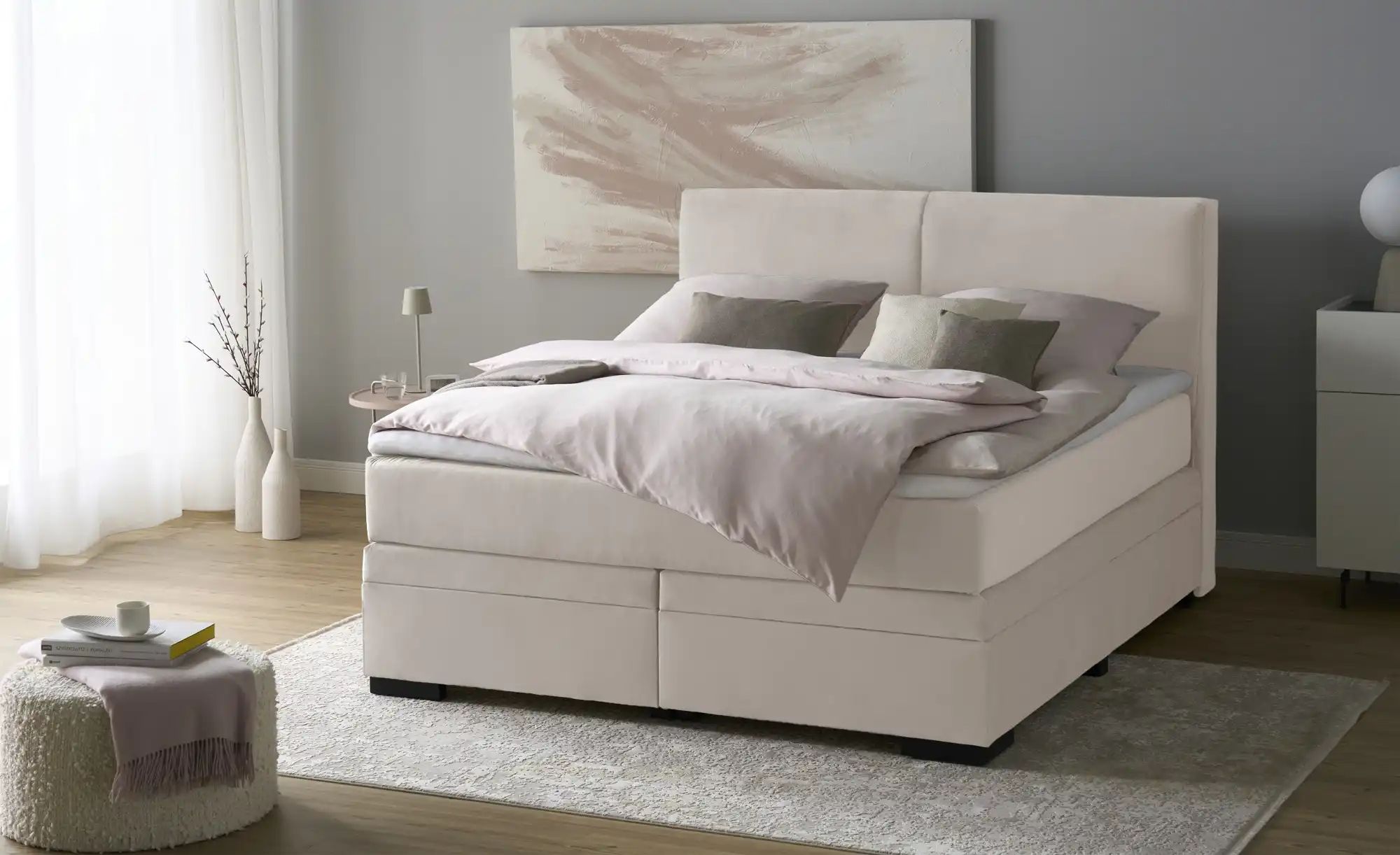 Boxi Boxspringbett mit Bettkasten Boxi Classic ¦ beige ¦ Maße (cm): B: 160 günstig online kaufen