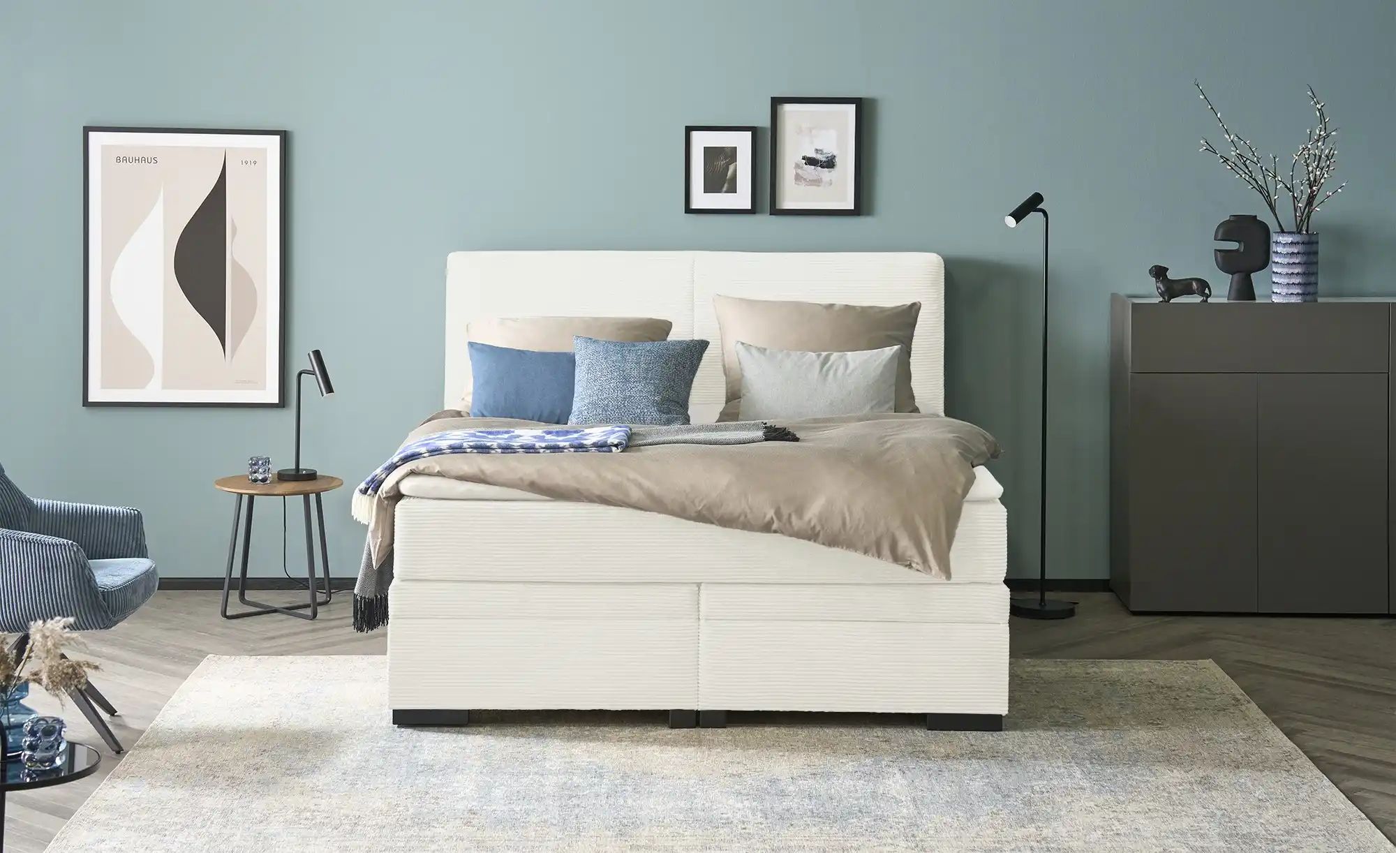 Boxi Boxspringbett mit Bettkasten Boxi Classic ¦ creme ¦ Maße (cm): B: 160 günstig online kaufen