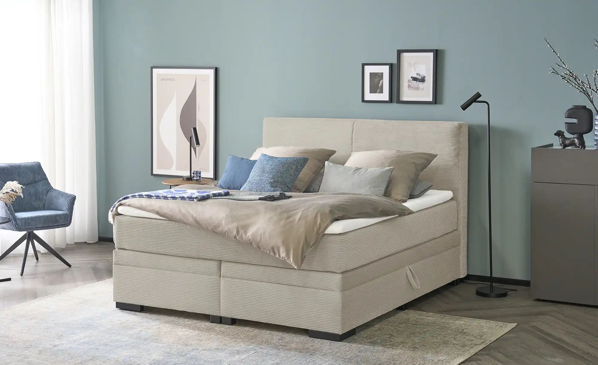Thumbnail - Boxi Boxspringbett mit Bettkasten Boxi Classic ¦ beige ¦ Maße (cm): B: 160 H: 125 Betten > Boxspringbetten > Boxspringbe...