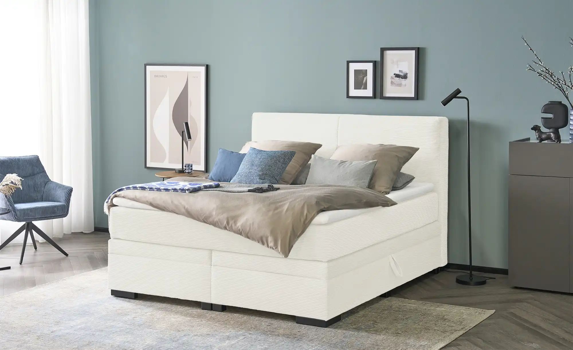 Boxi Boxspringbett mit Bettkasten Boxi Classic ¦ creme ¦ Maße (cm): B: 160 günstig online kaufen