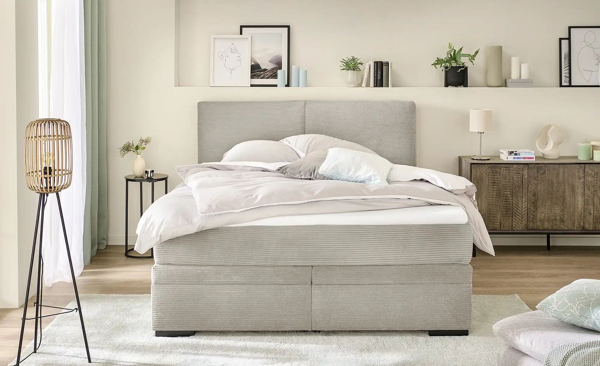 Thumbnail - Boxi Boxspringbett mit Bettkasten Boxi Classic ¦ beige ¦ Maße (cm): B: 160 H: 125 Betten > Boxspringbetten > Boxspringbe...