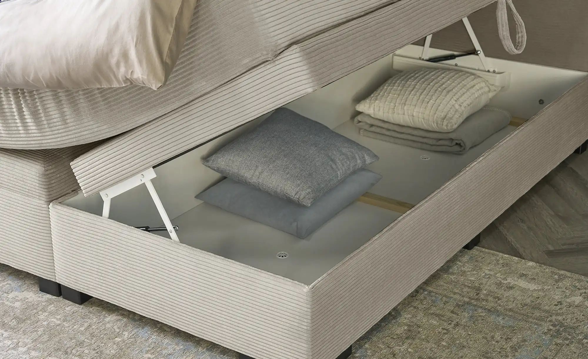 Boxi Boxspringbett mit Bettkasten Boxi Classic ¦ beige ¦ Maße (cm): B: 180 günstig online kaufen