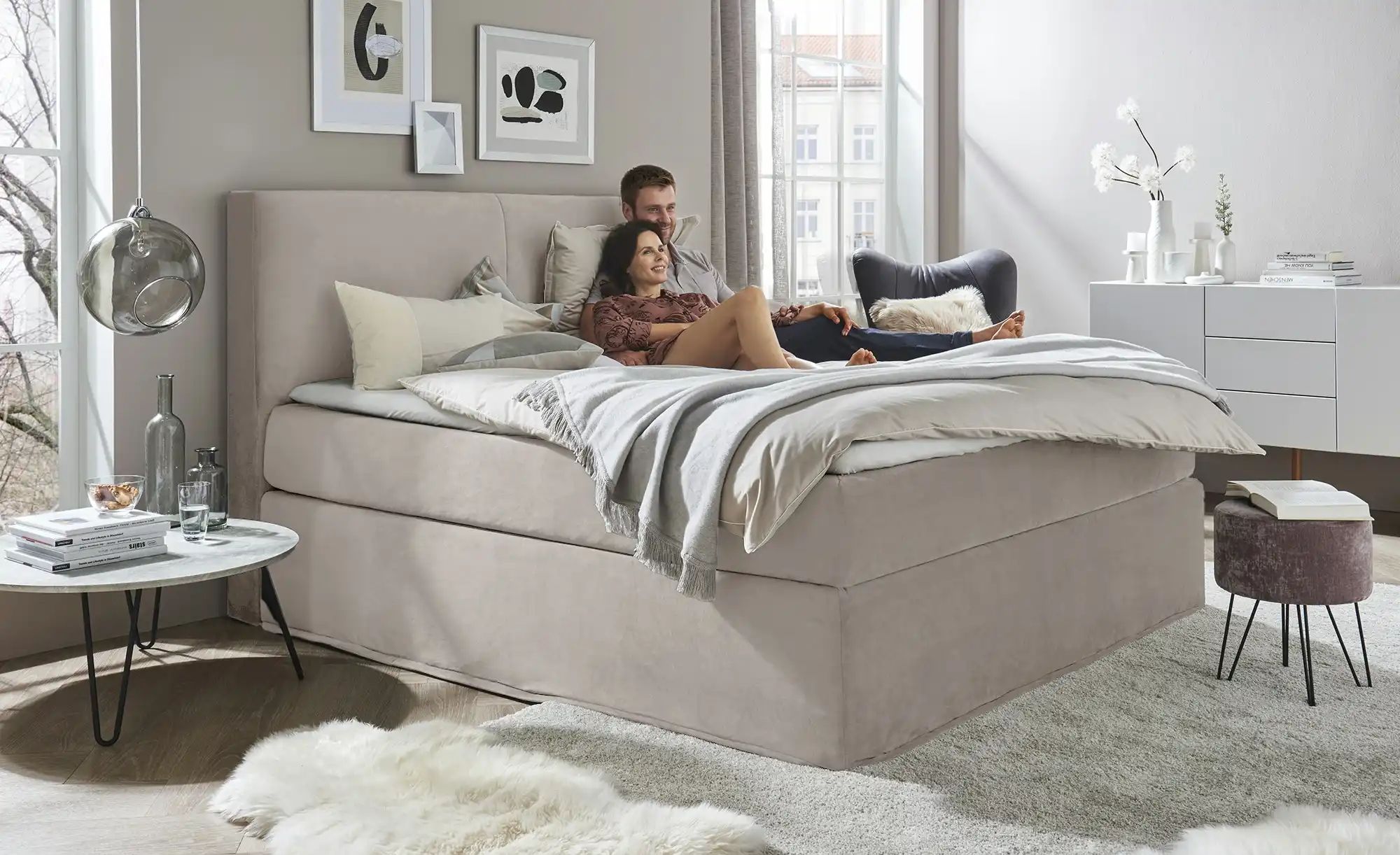 Boxi Boxspringbett  Boxi Classic ¦ beige ¦ Maße (cm): B: 160 H: 125 Betten günstig online kaufen