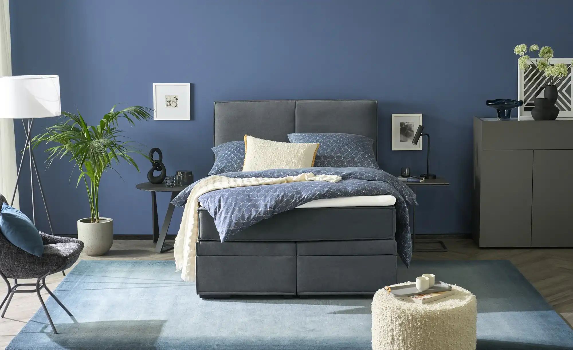 Boxi Boxspringbett mit Bettkasten Boxi Urban ¦ grau ¦ Maße (cm): B: 140 H: günstig online kaufen