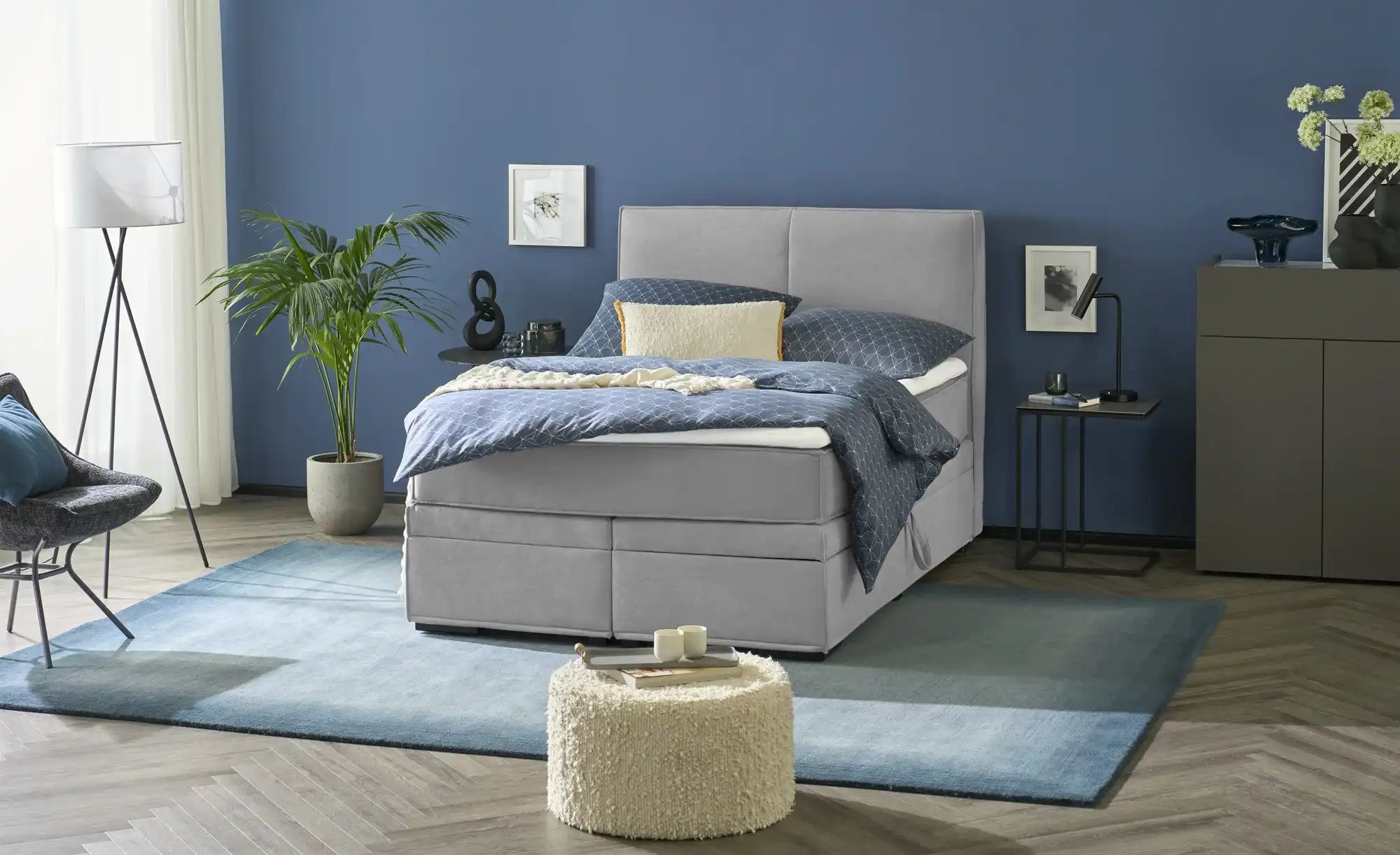 Thumbnail - Boxi Boxspringbett mit Bettkasten Boxi Urban ¦ grau ¦ Maße (cm): B: 140 H: 125 Betten > Boxspringbetten - Höffner