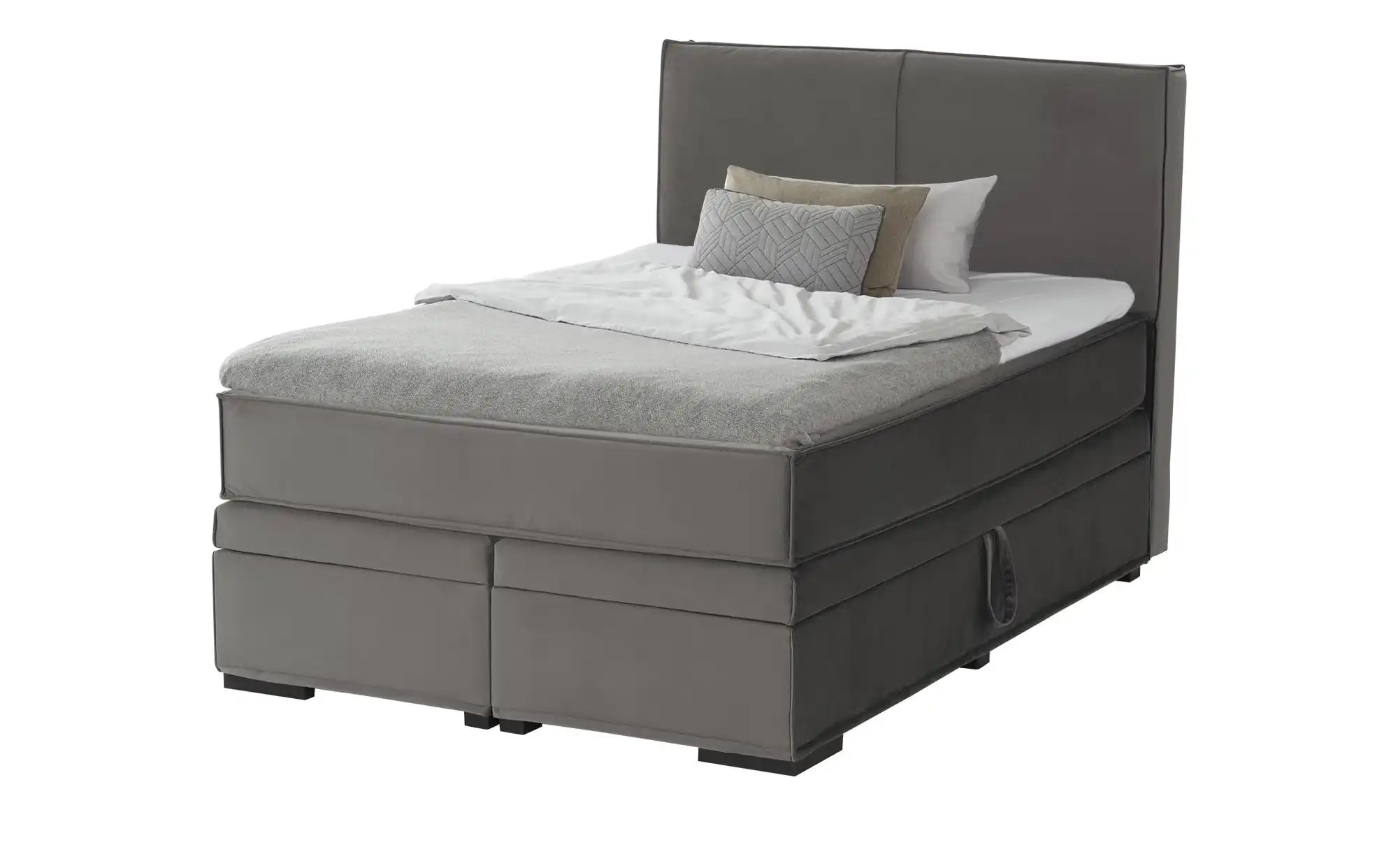 Boxi Boxspringbett mit trendigem Keder Boxi ¦ grau ¦ Maße (cm): B: 140 H: 1 günstig online kaufen