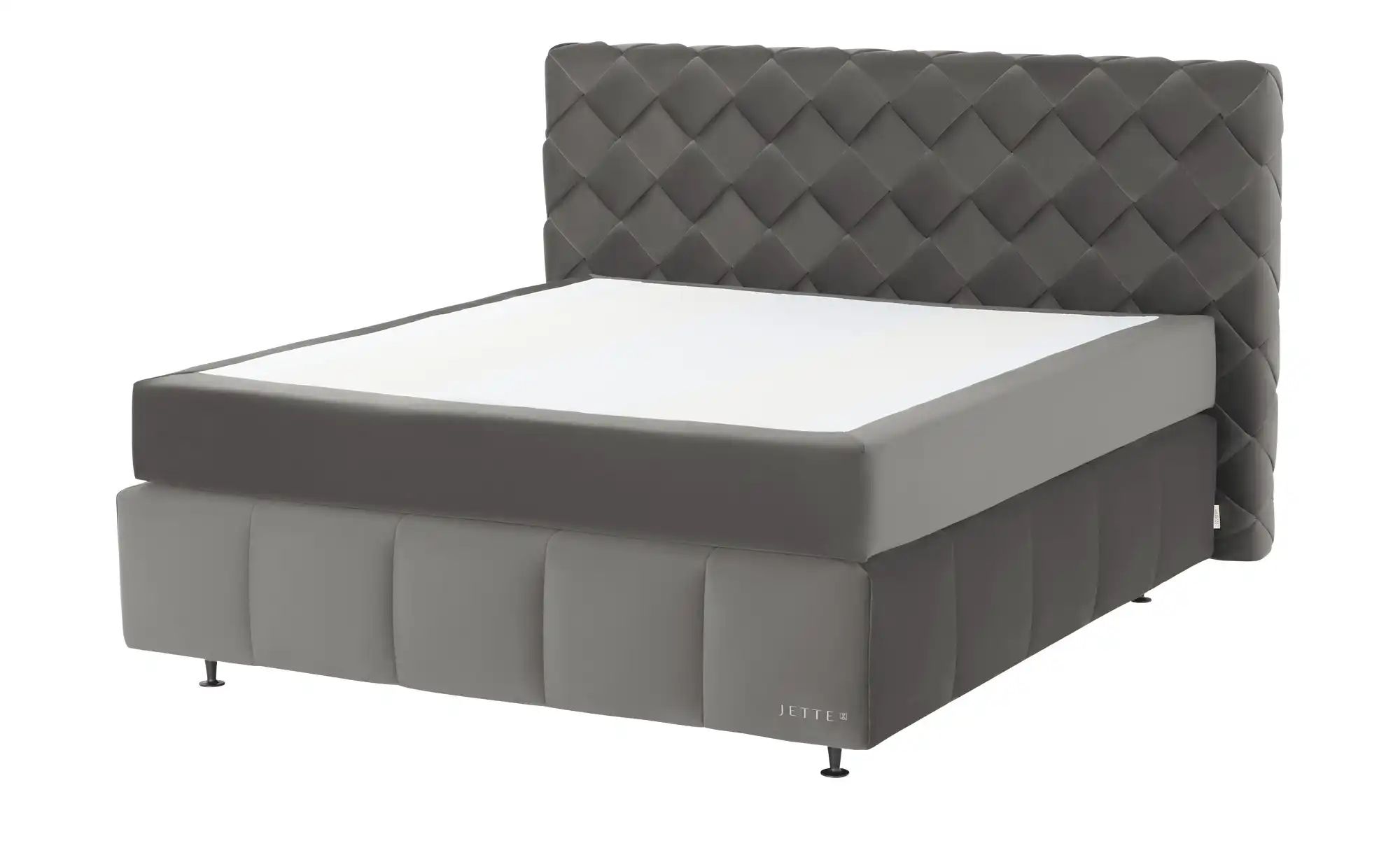 Jette Home Boxspringbett  Braid ¦ grau ¦ Maße (cm): B: 182 H: 123 Betten > günstig online kaufen