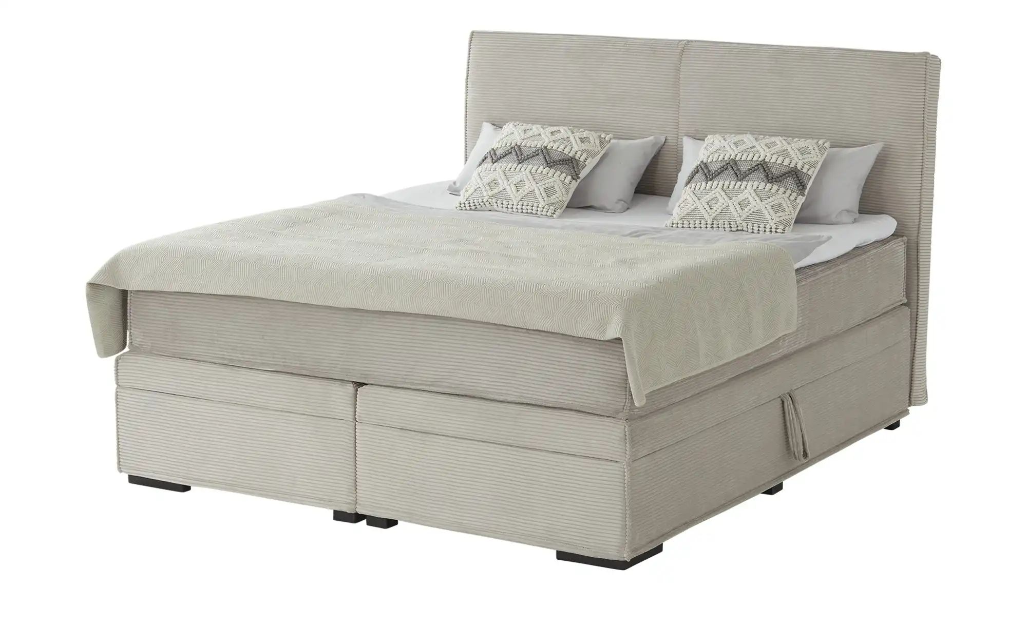 Boxi Boxspringbett mit trendigem Keder Boxi ¦ beige ¦ Maße (cm): B: 180 H: günstig online kaufen