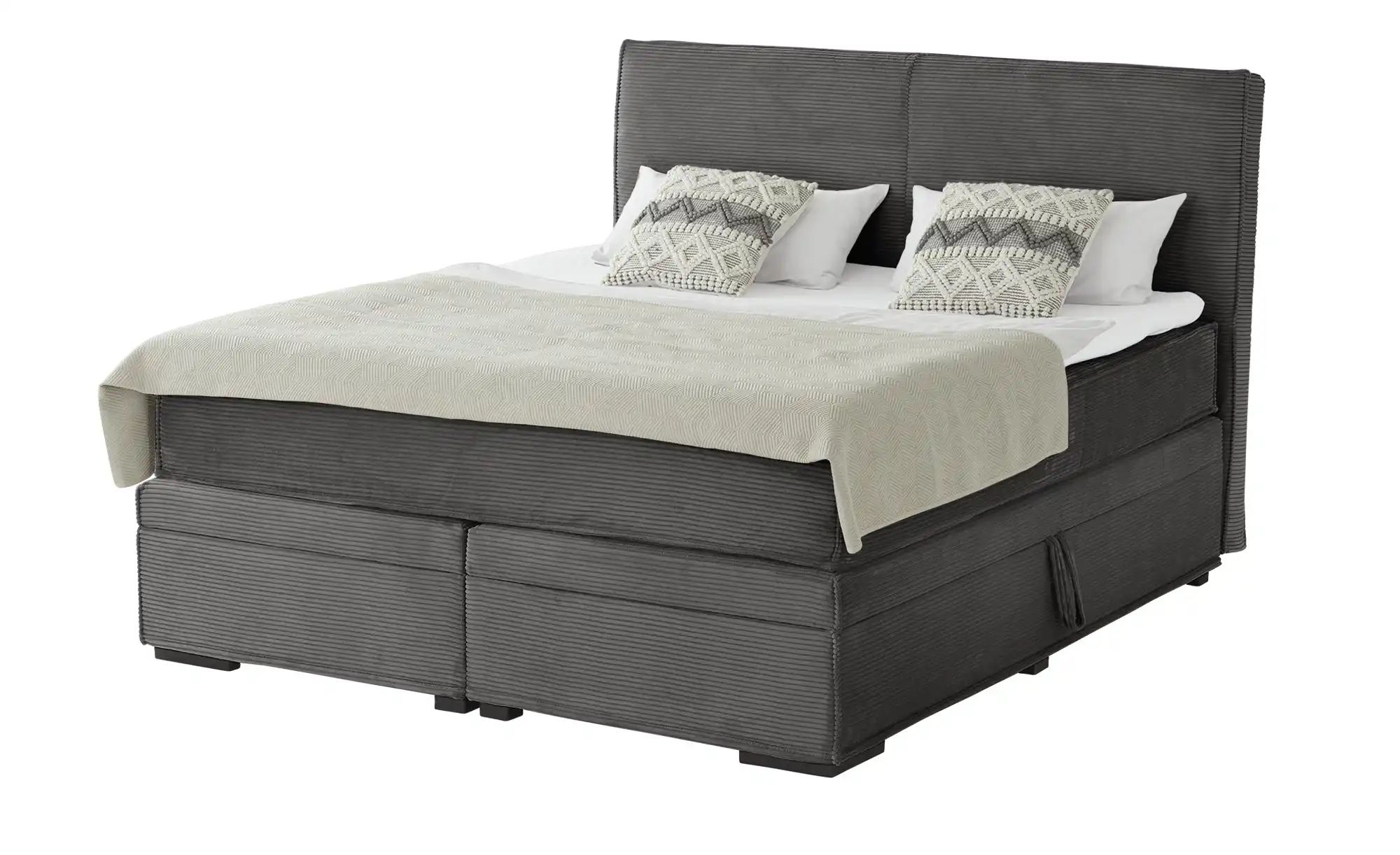 Boxi Boxspringbett mit Bettkasten Boxi Urban ¦ grau ¦ Maße (cm): B: 180 H: günstig online kaufen