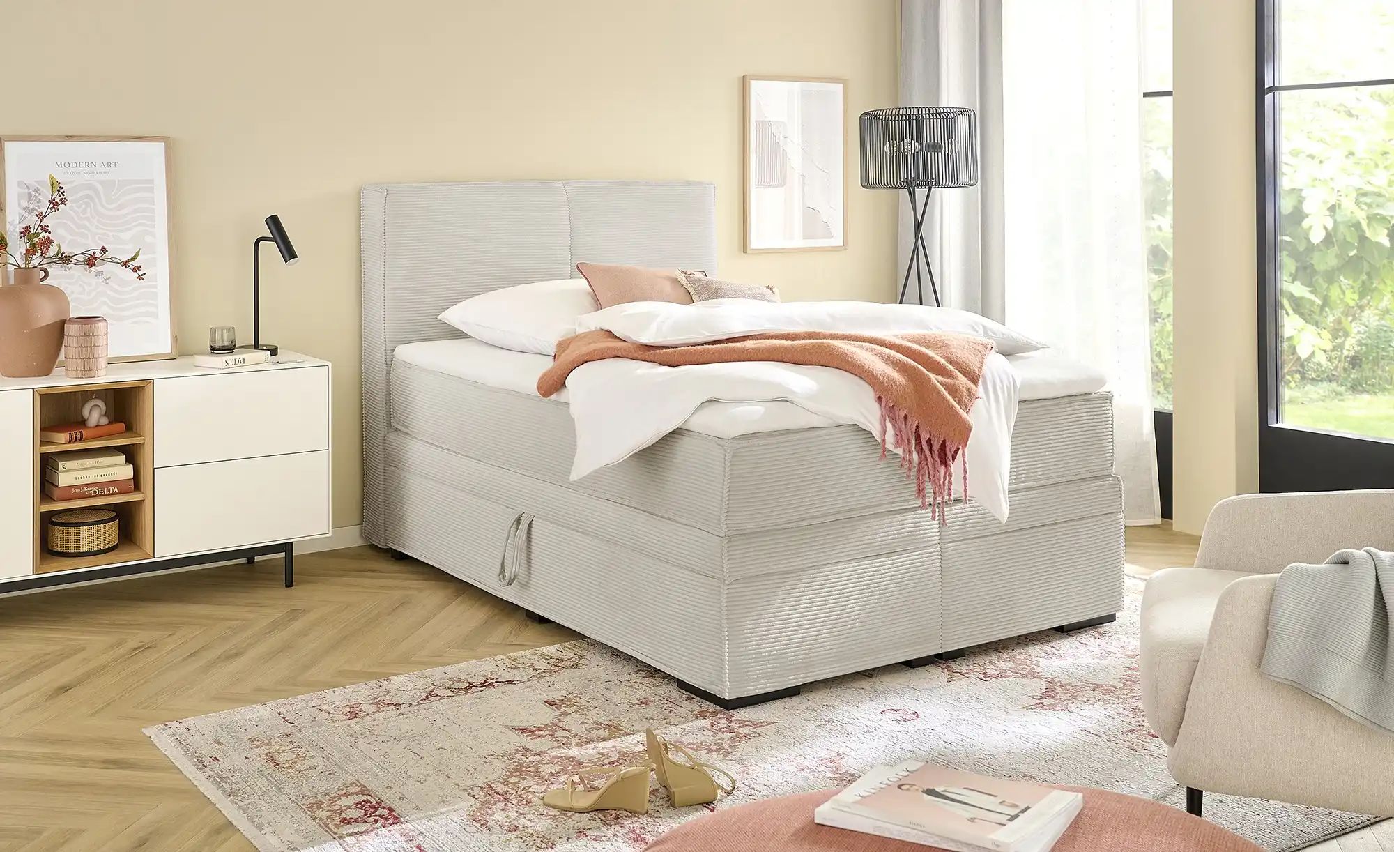 Thumbnail - Boxi Boxspringbett mit Bettkasten Boxi Urban ¦ beige ¦ Maße (cm): B: 140 H: 125 Betten > Boxspringbetten - Höffner