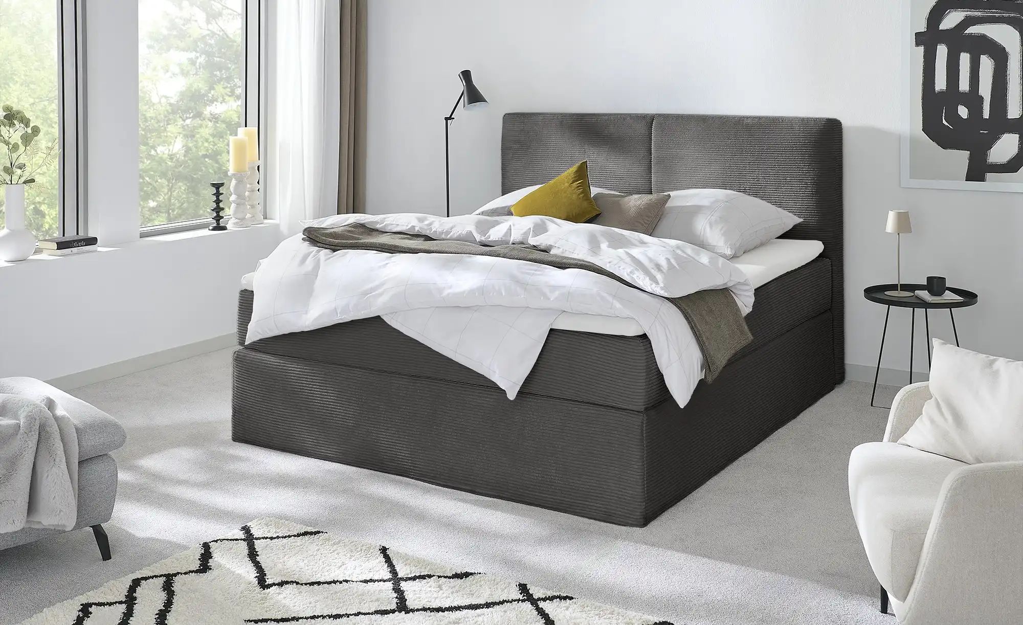 Thumbnail - Boxi Boxspringbett Boxi Classic ¦ grau ¦ Maße (cm): B: 160 H: 125 Betten > Boxspringbetten - Höffner