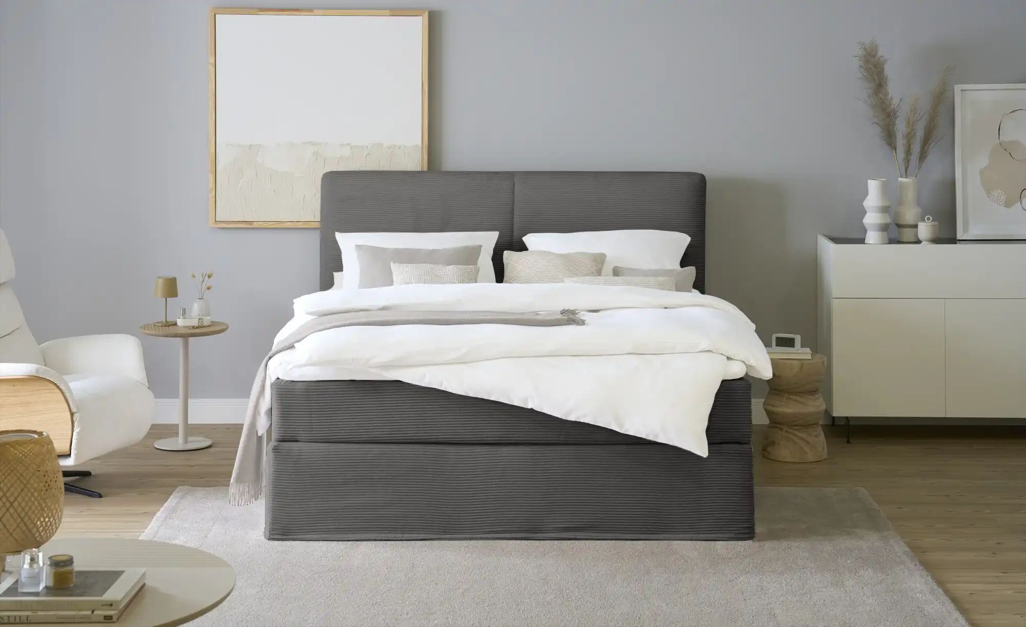 Thumbnail - Boxi Boxspringbett Boxi Classic ¦ grau ¦ Maße (cm): B: 160 H: 125 Betten > Boxspringbetten - Höffner