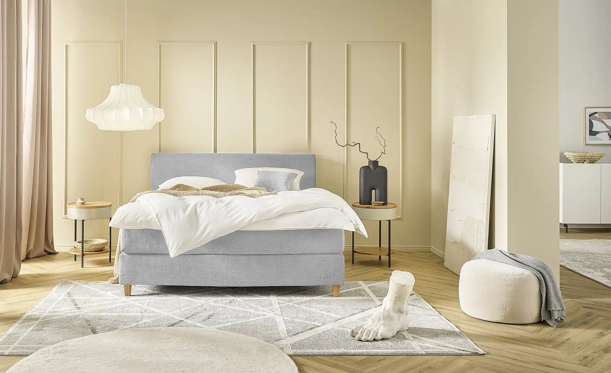 Thumbnail - Jette Home Boxspringbett  Jette Flex ¦ grau ¦ Maße (cm): B: 225 H: 110,5 Betten > Boxspringbetten - Höffner