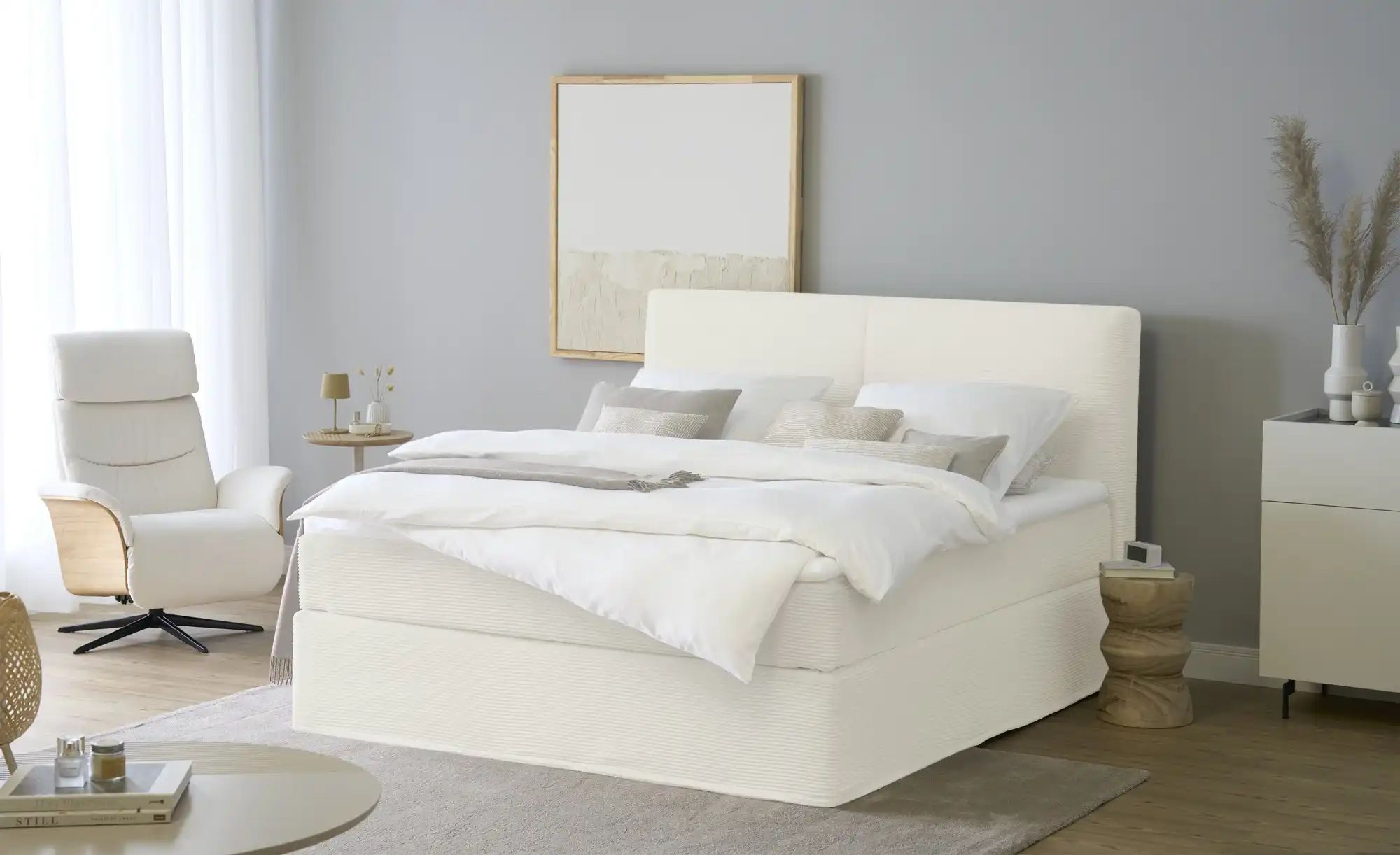 Thumbnail - Boxi Boxspringbett Boxi Classic ¦ creme ¦ Maße (cm): B: 180 H: 125 Betten > Boxspringbetten > Boxspringbetten 180x200 -...