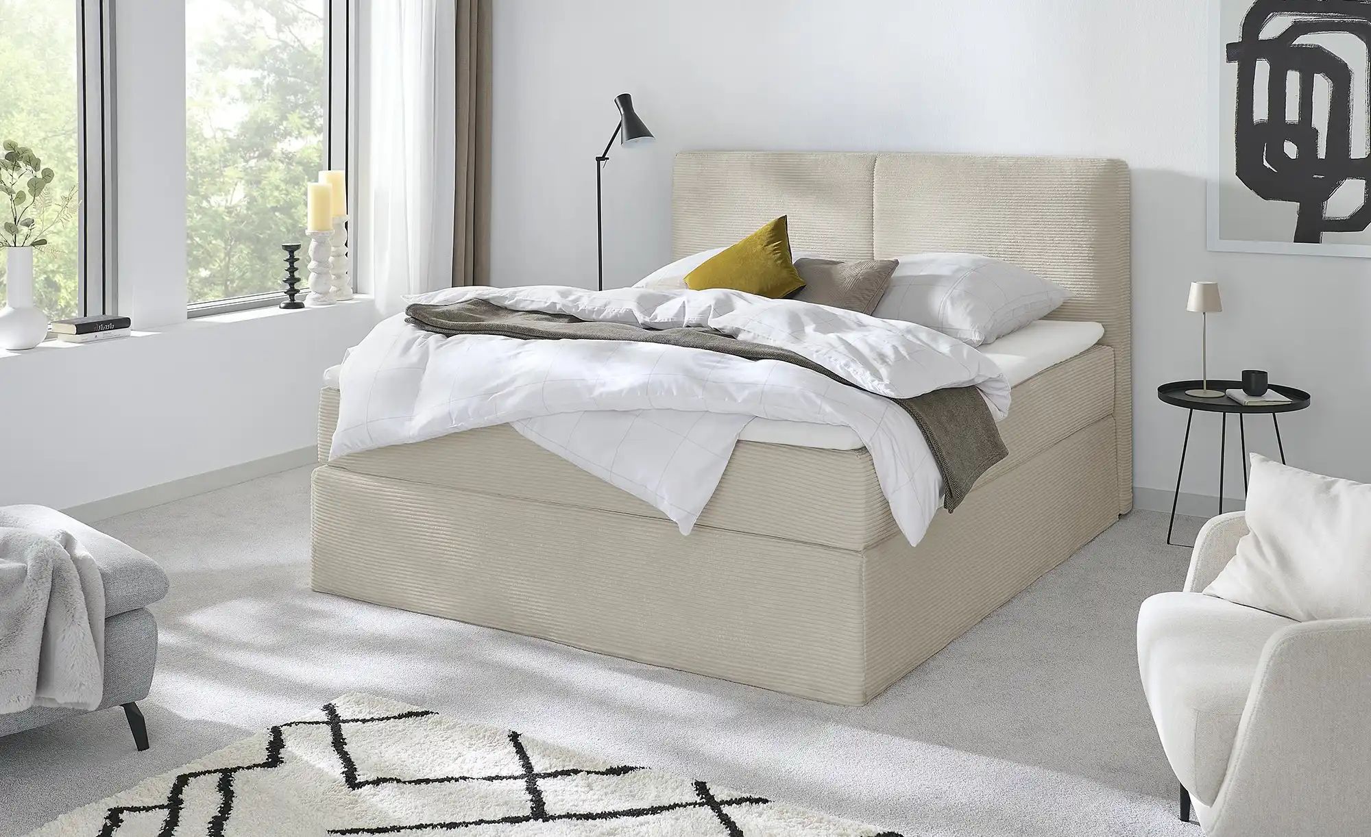 Thumbnail - Boxi Boxspringbett  Boxi Classic ¦ beige ¦ Maße (cm): B: 180 H: 125 Betten > Boxspringbetten - Höffner