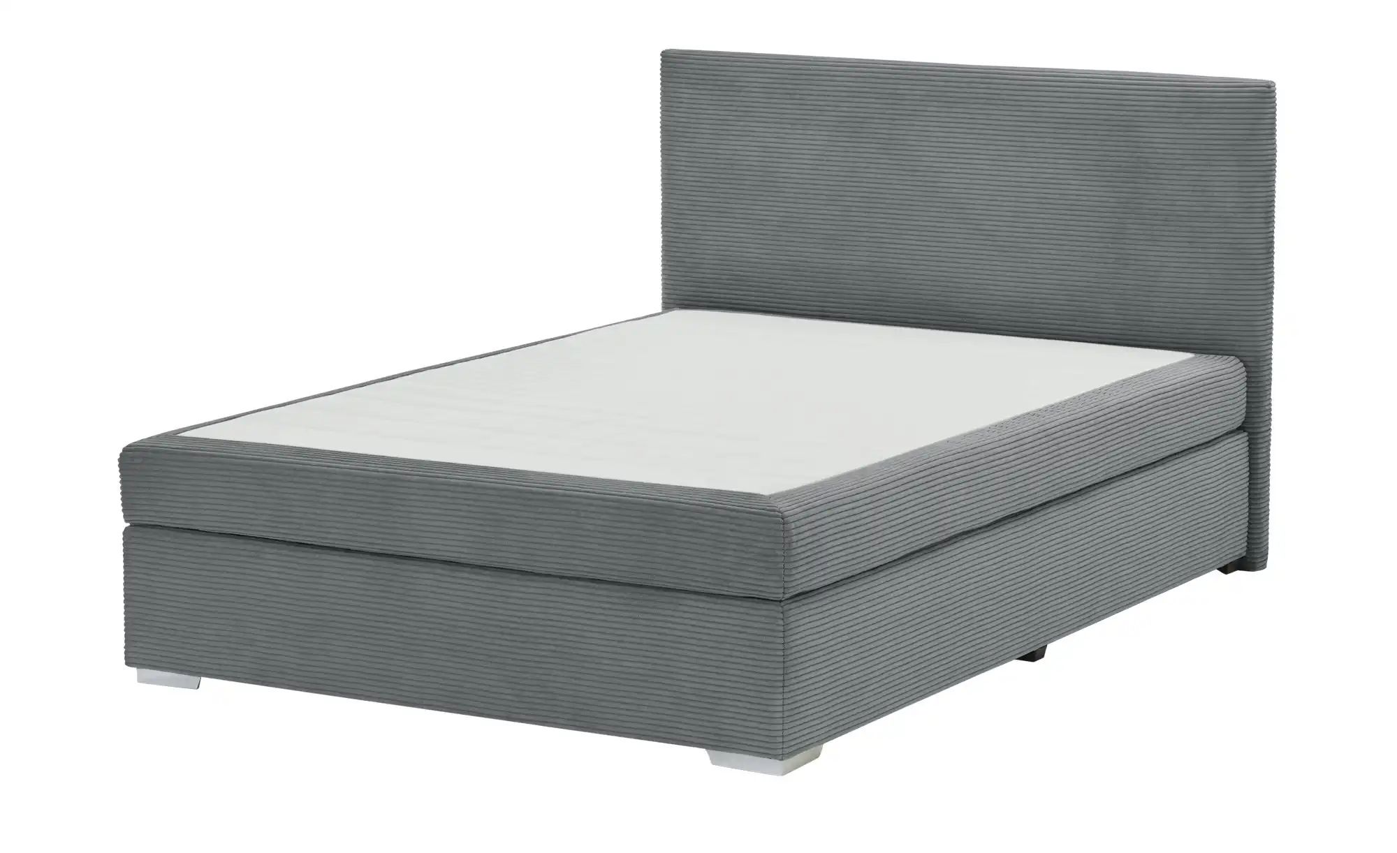 Boxbett Cord  Härtegrad H3  140x200 cm Moseley ¦ grau ¦ Maße (cm): B: 147 H günstig online kaufen