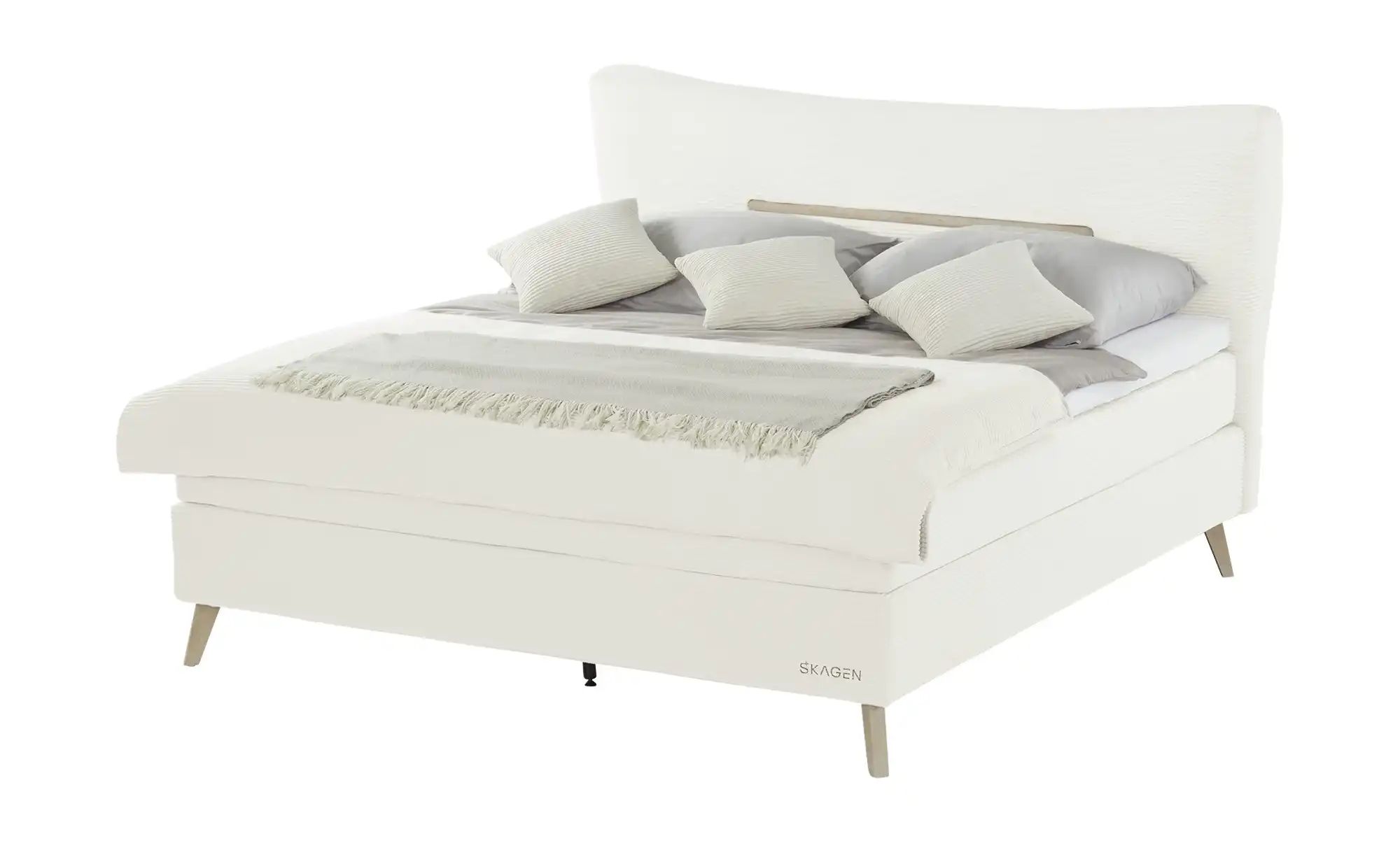 SKAGEN STUDIO Boxspringbett  Vestre ¦ creme ¦ Maße (cm): B: 214 H: 123 Bett günstig online kaufen