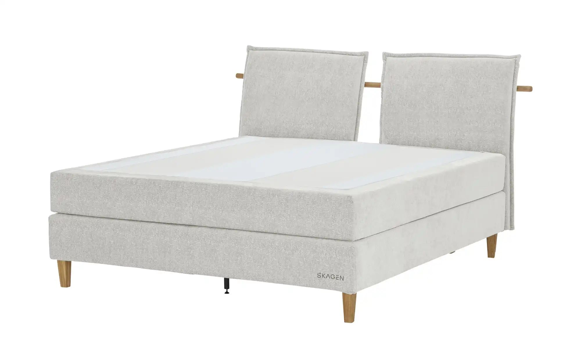 SKAGEN STUDIO Boxspringbett  Voodie ¦ beige ¦ Maße (cm): B: 222 H: 107 Bett günstig online kaufen