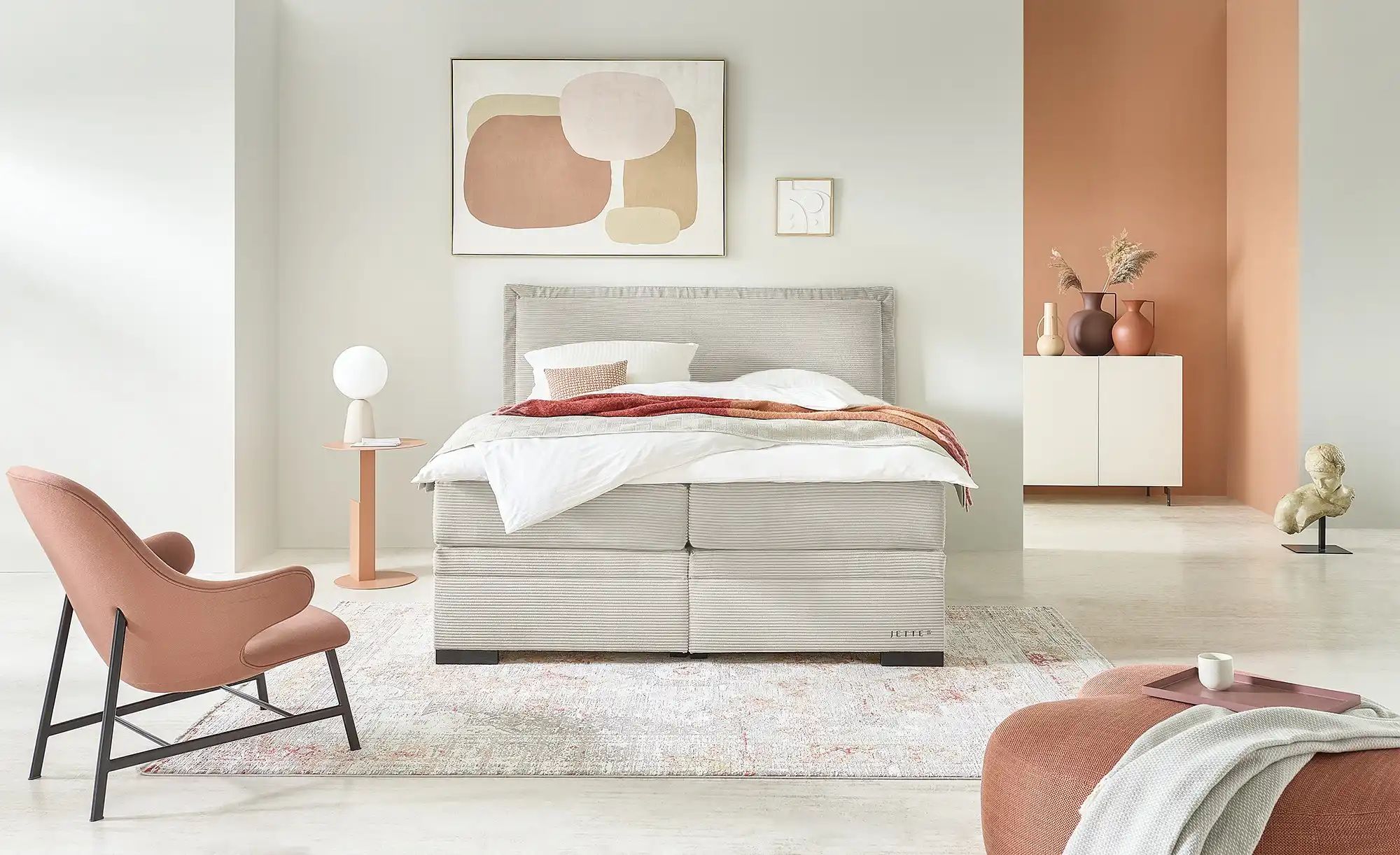Thumbnail - Jette Home Boxspringbett mit Bettkasten Adapt ¦ beige ¦ Maße (cm): B: 202 H: 132 Betten > Boxspringbetten > Boxspringbe...