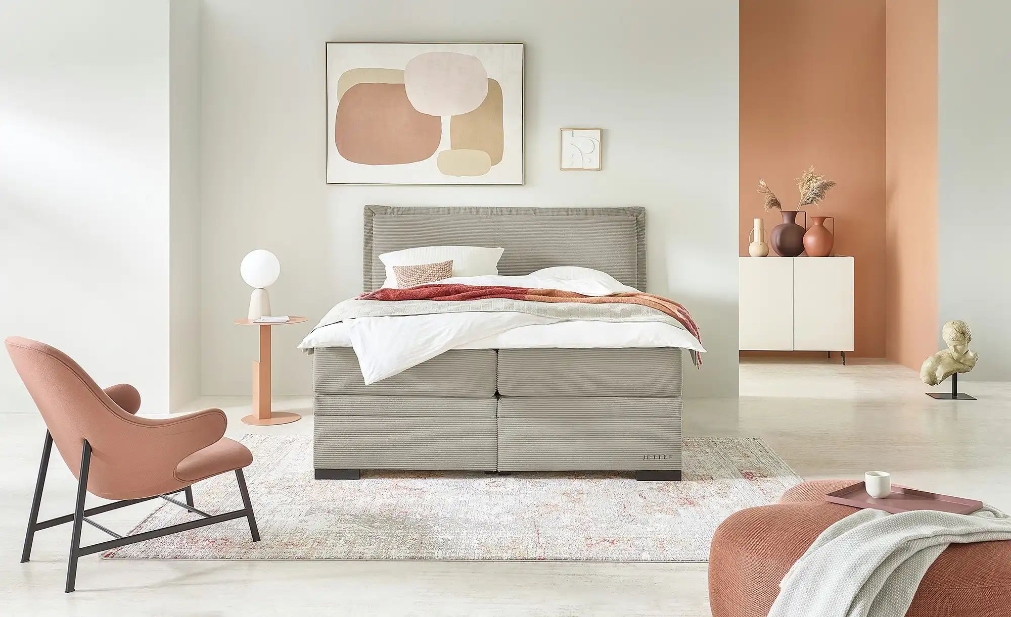 Thumbnail - Jette Home Boxspringbett mit Bettkasten  Adapt ¦ beige ¦ Maße (cm): B: 222 H: 132 Betten > Boxspringbetten - Höffner
