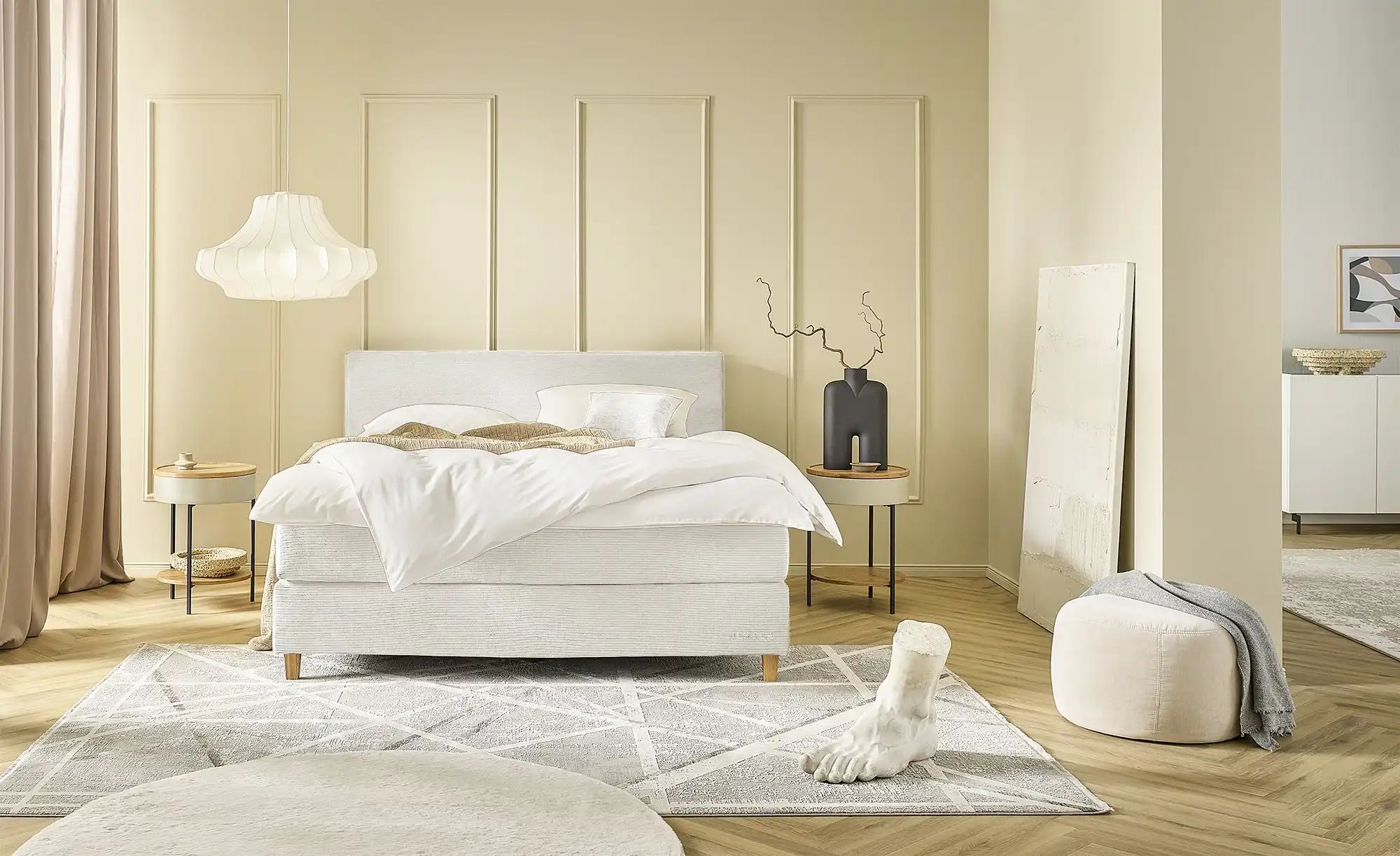 Thumbnail - Jette Home Boxspringbett  Jette Flex ¦ creme ¦ Maße (cm): B: 225 H: 110,5 Betten > Boxspringbetten - Höffner