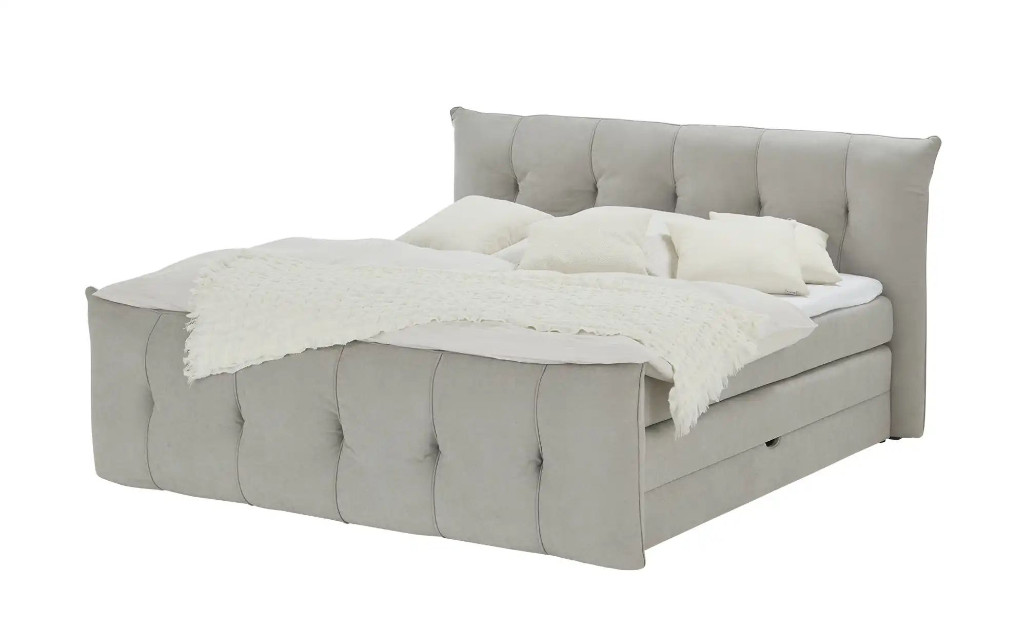 switch Boxspringbett  Sofia ¦ grau ¦ Maße (cm): B: 204 H: 113 Betten > Boxs günstig online kaufen