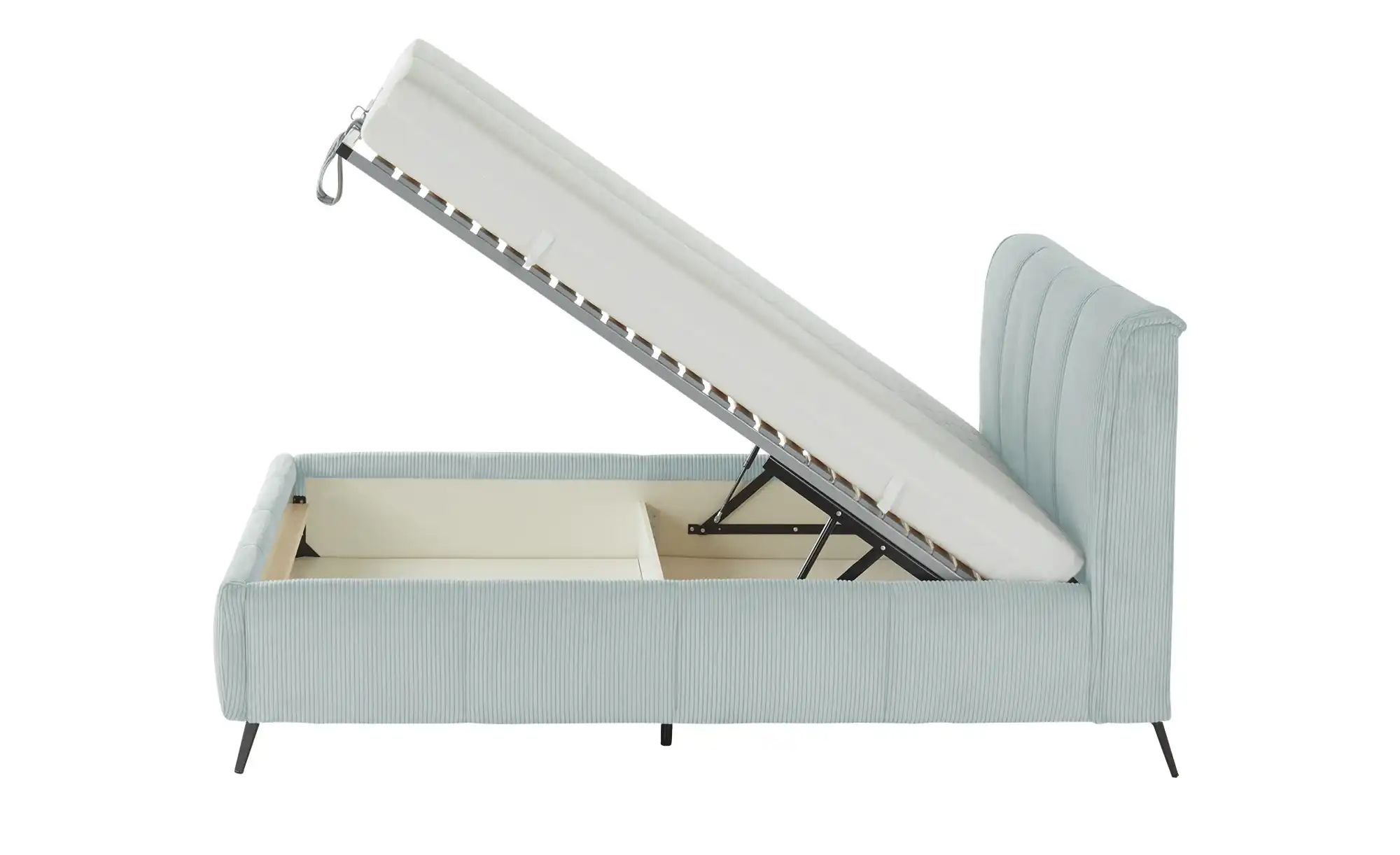 pop Polsterbett mit Bettkasten Pamela ¦ blau ¦ Maße (cm): B: 180 H: 113 Bet günstig online kaufen