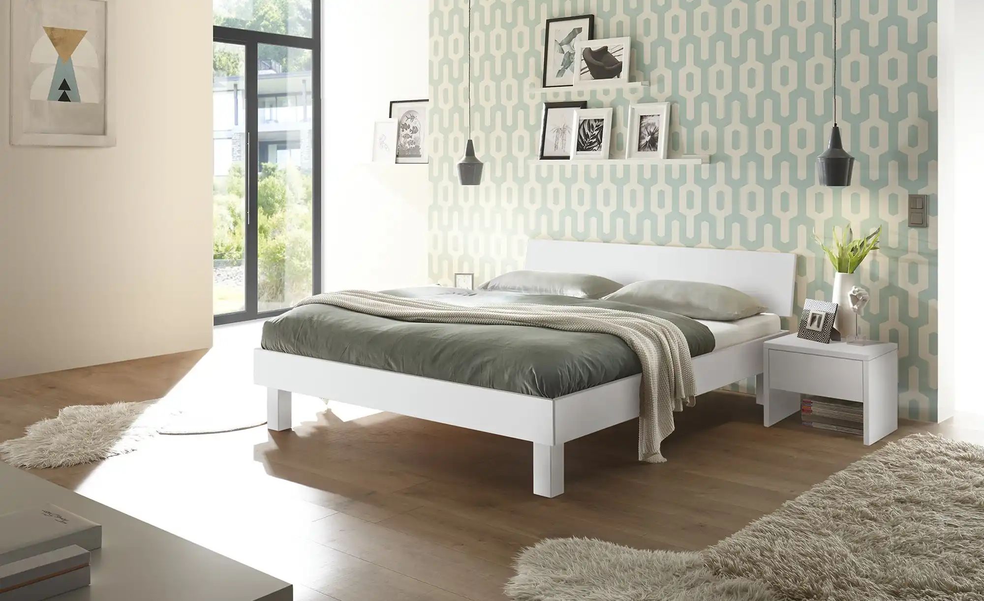 Thumbnail - HASENA Holzbett  Forti ¦ weiß ¦ Maße (cm): B: 146 H: 79 Betten > Bettgestelle - Höffner