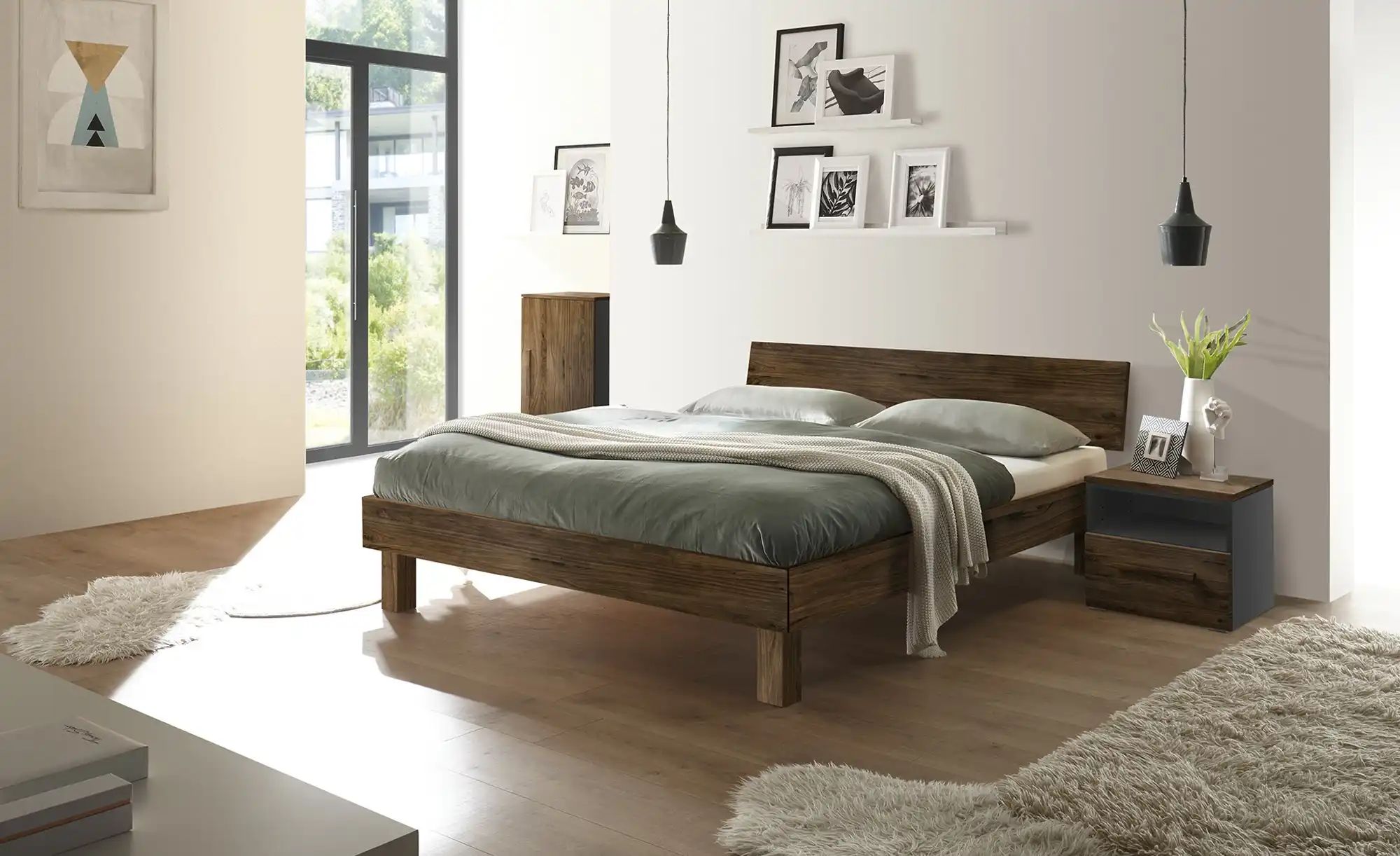 HASENA Massivholzbett  Forti ¦ holzfarben ¦ Maße (cm): B: 166 H: 74 Betten günstig online kaufen