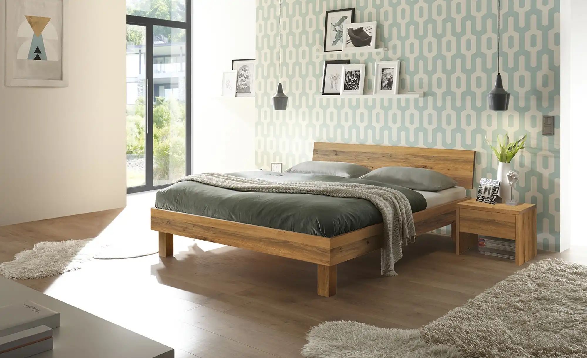 Thumbnail - HASENA Massivholzbett  Forti ¦ holzfarben ¦ Maße (cm): B: 186 H: 74 Betten > Bettgestelle - Höffner