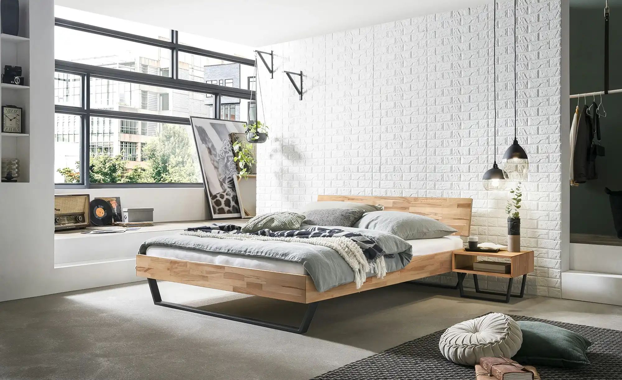 HASENA Massivholz-Bettgestell  Asti ¦ holzfarben ¦ Maße (cm): B: 146 H: 74 günstig online kaufen