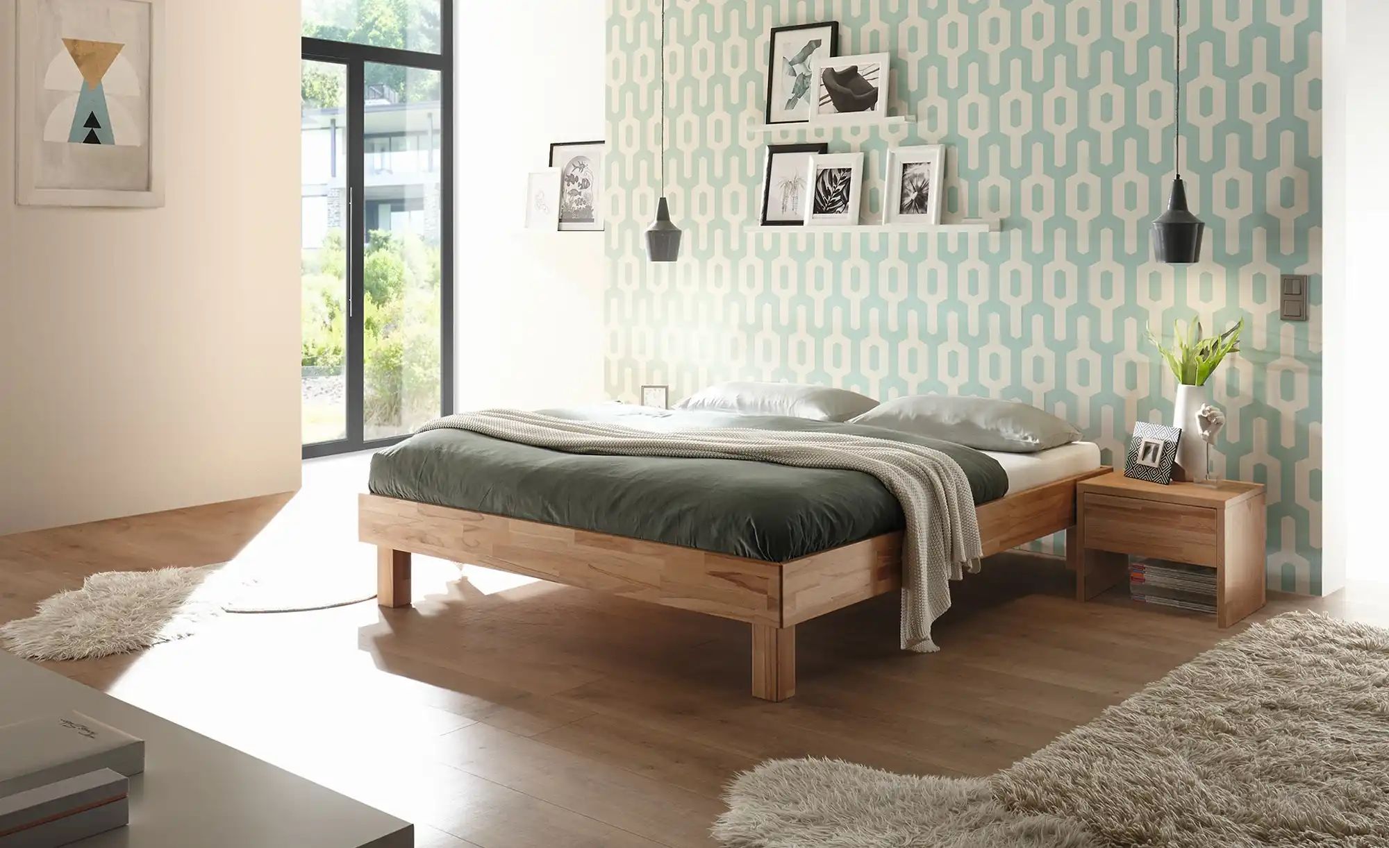 Thumbnail - HASENA Massivholzbett Rapallo ¦ holzfarben ¦ Maße (cm): B: 146 Betten > Bettgestelle - Höffner