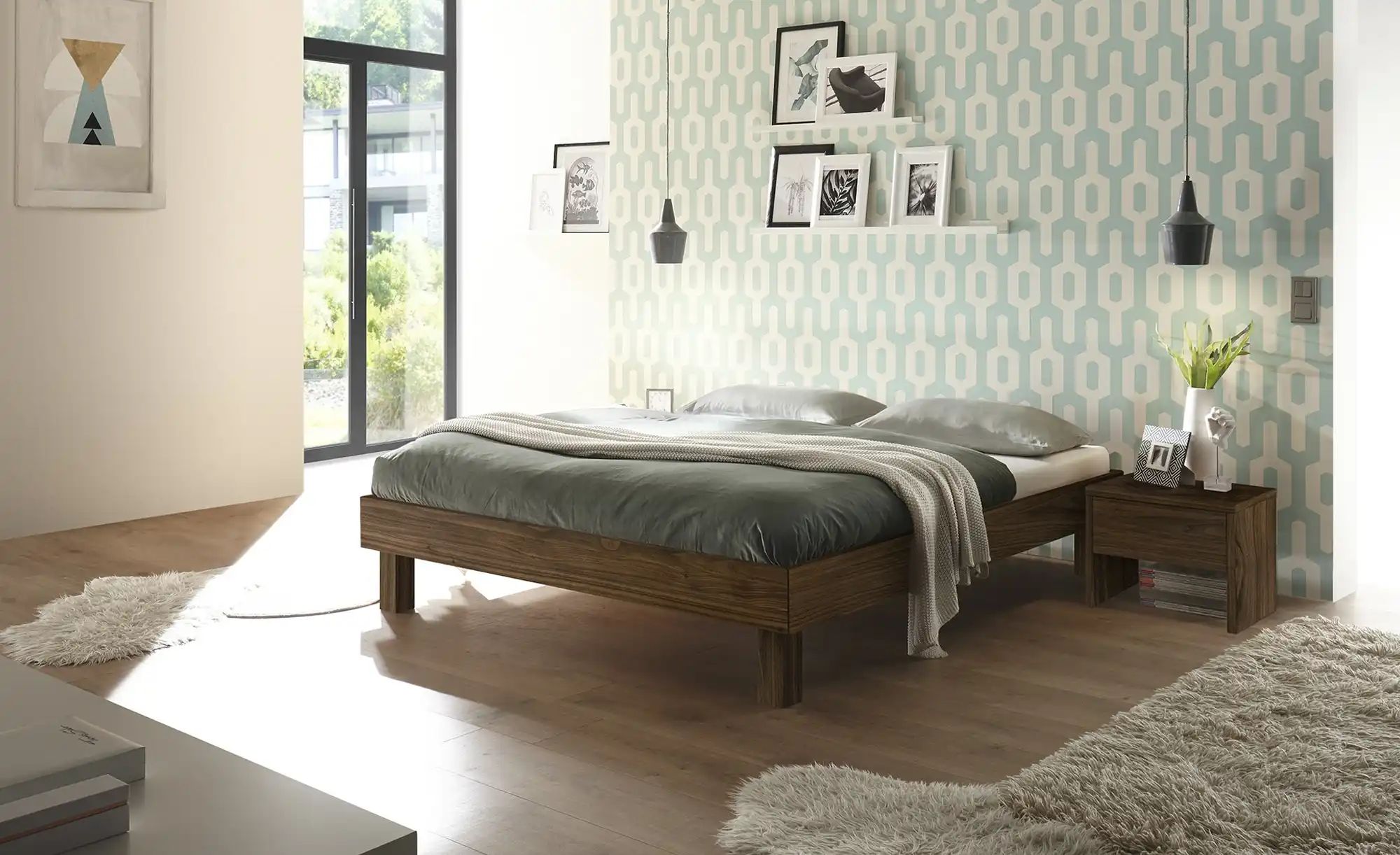 HASENA Massivholzbett  Rapallo ¦ holzfarben ¦ Maße (cm): B: 166 Betten > Be günstig online kaufen