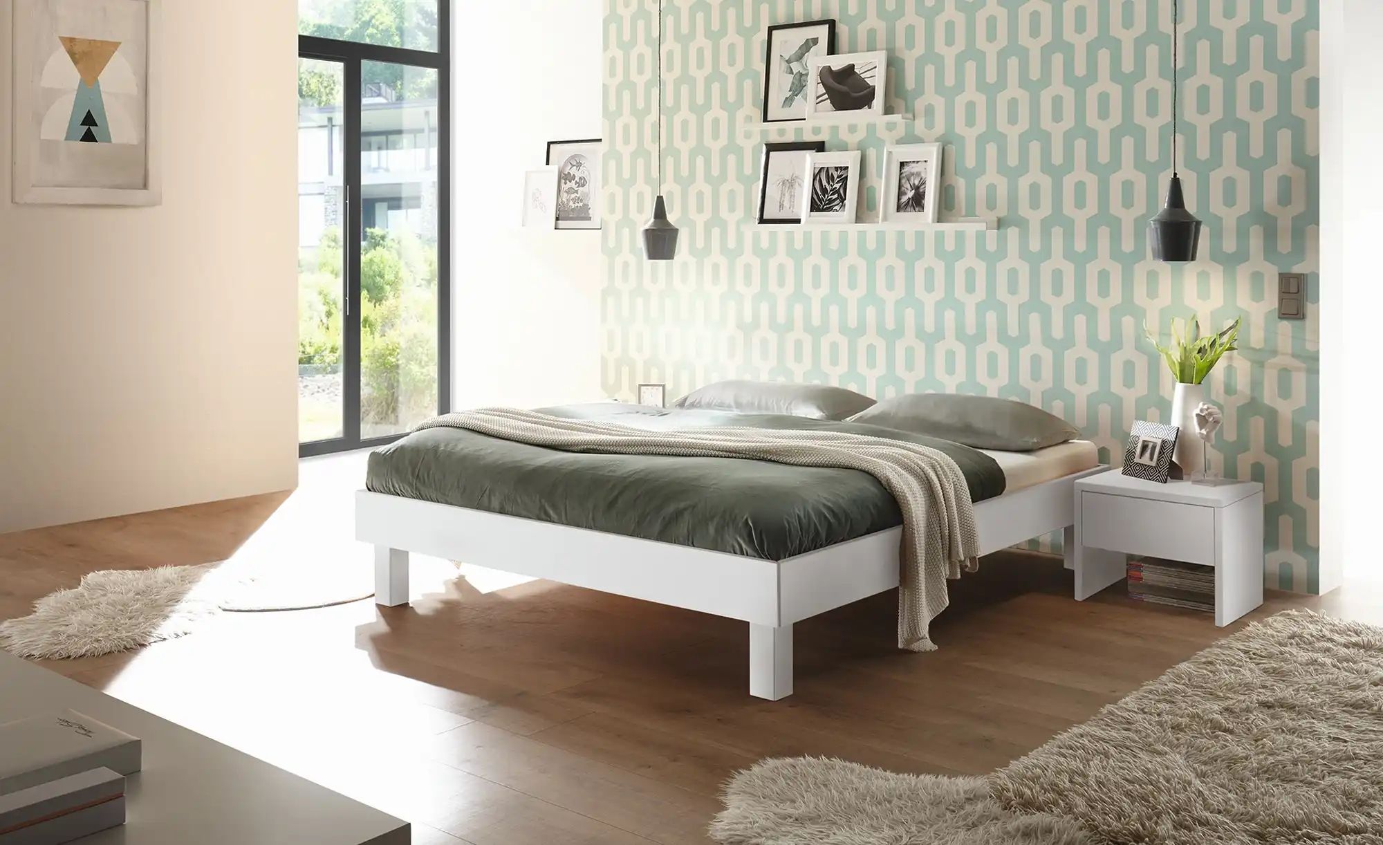 HASENA Holzbett  Rapallo ¦ weiß ¦ Maße (cm): B: 186 Betten > Bettgestelle - günstig online kaufen